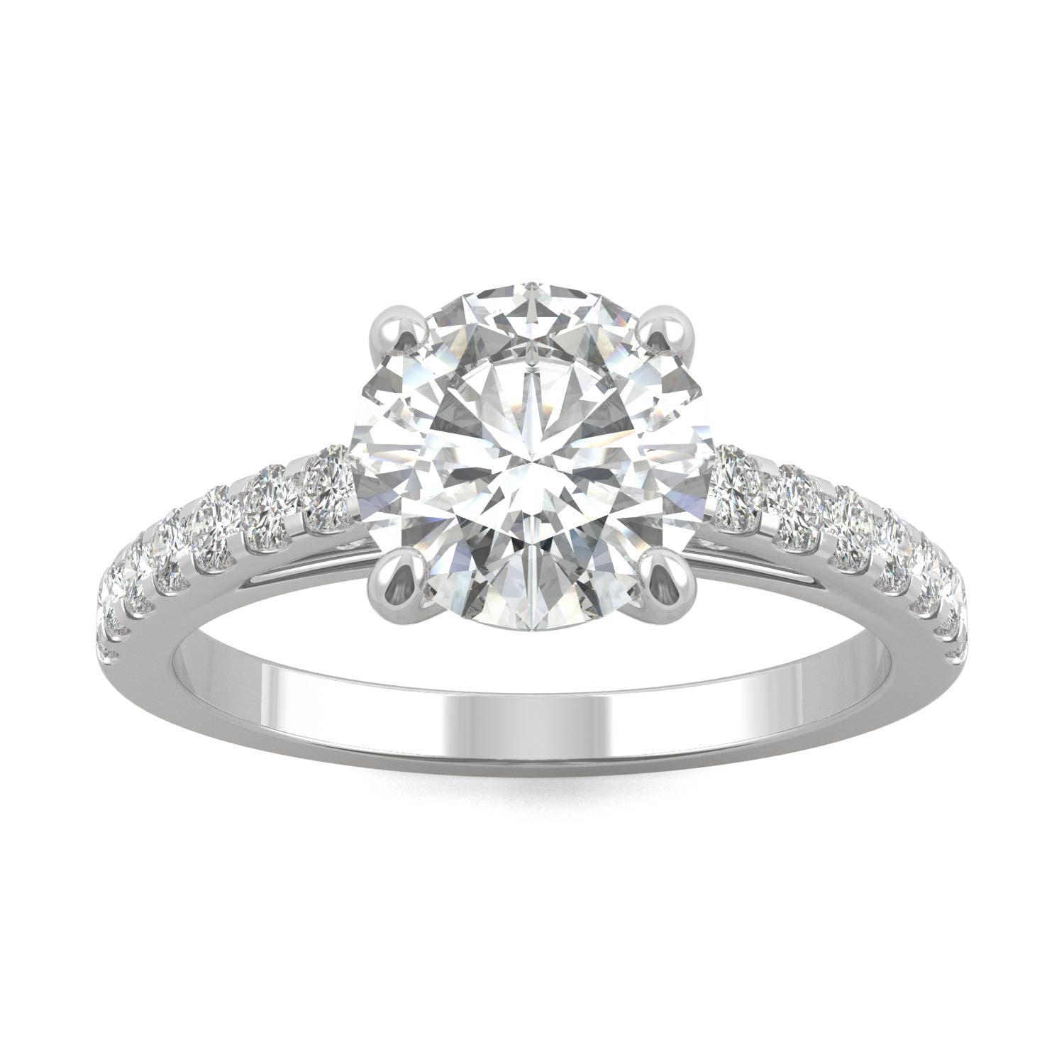 2.22 CTW DEW Round Forever Bright™ Moissanite Ring