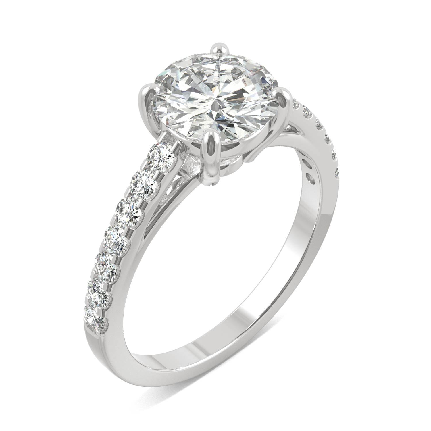2.22 CTW DEW Round Forever Bright™ Moissanite Ring