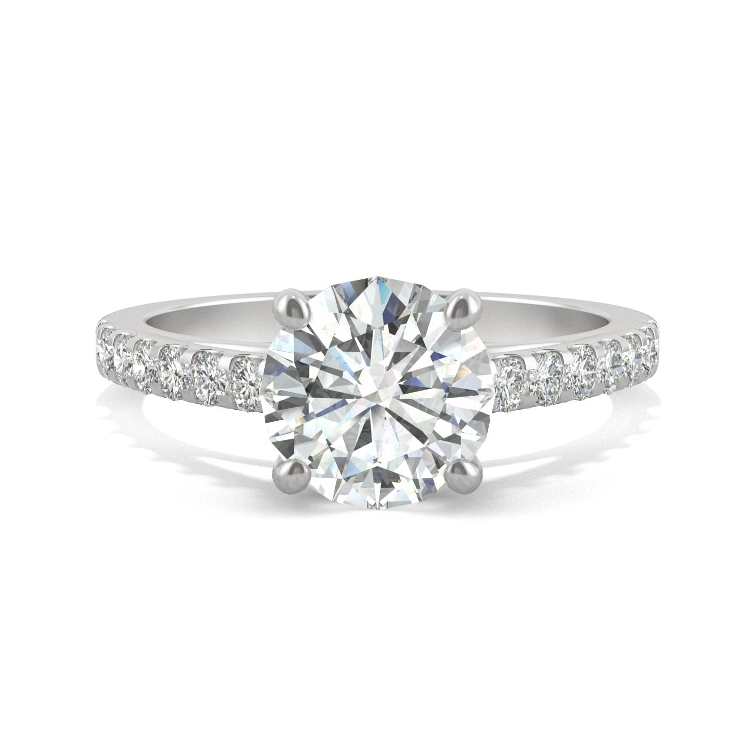 2.22 CTW DEW Round Forever Bright™ Moissanite Ring