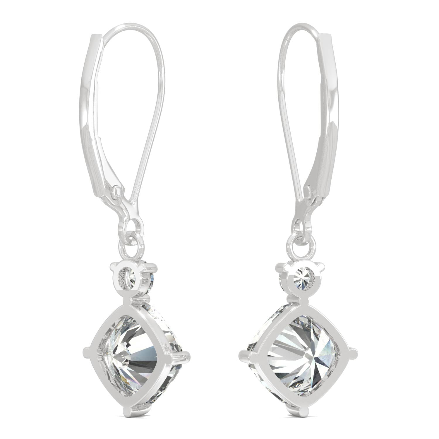 2.32 CTW DEW Cushion Forever Bright™ Moissanite Earrings