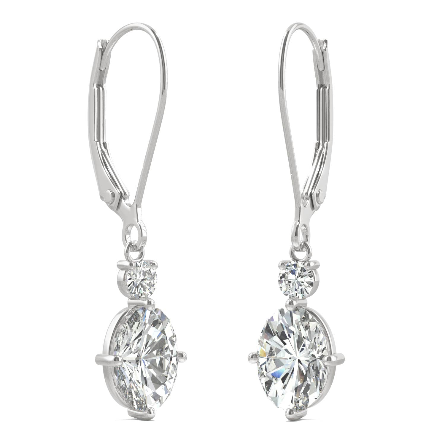 1.92 CTW DEW Oval Forever Bright™ Moissanite Earrings