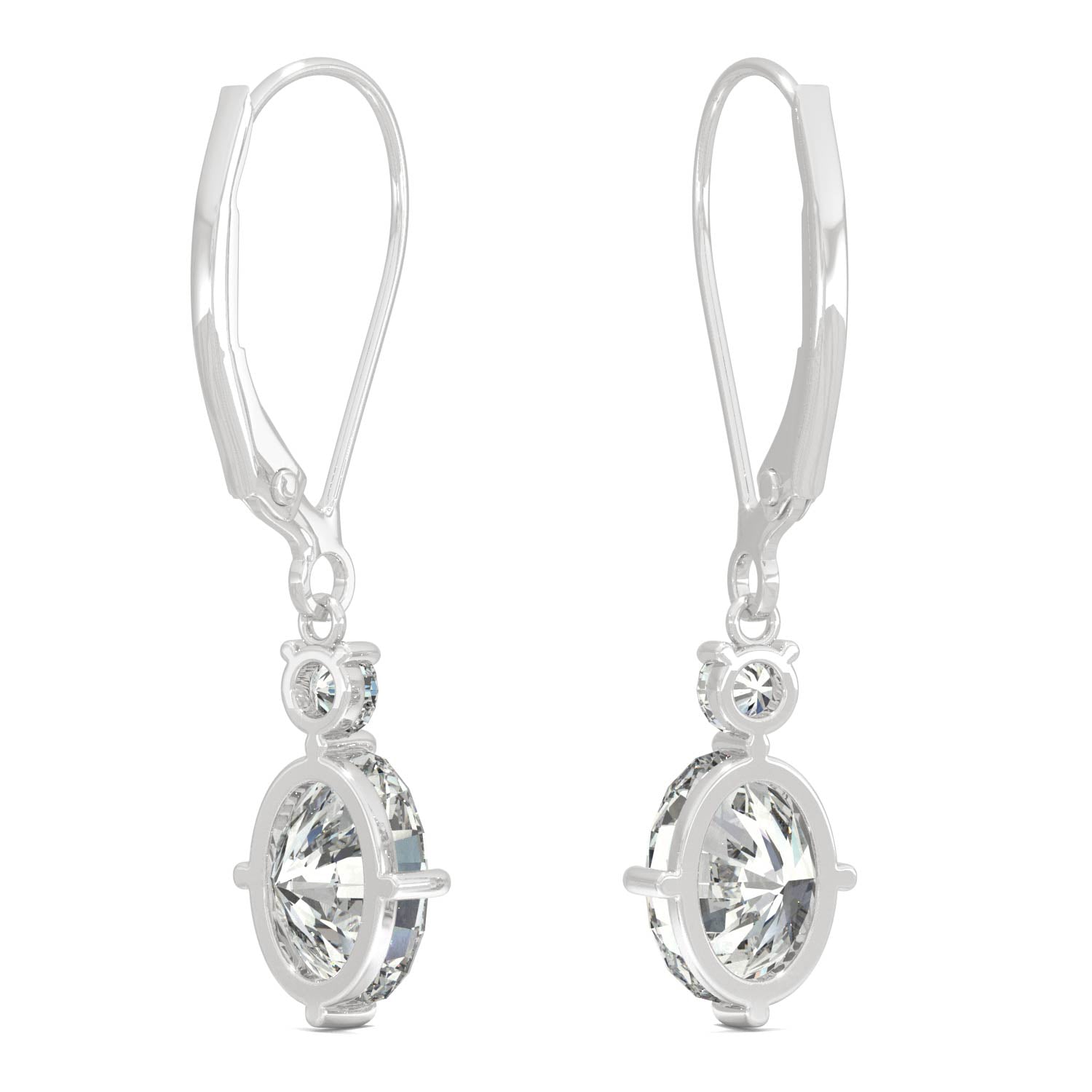 1.92 CTW DEW Oval Forever Bright™ Moissanite Earrings
