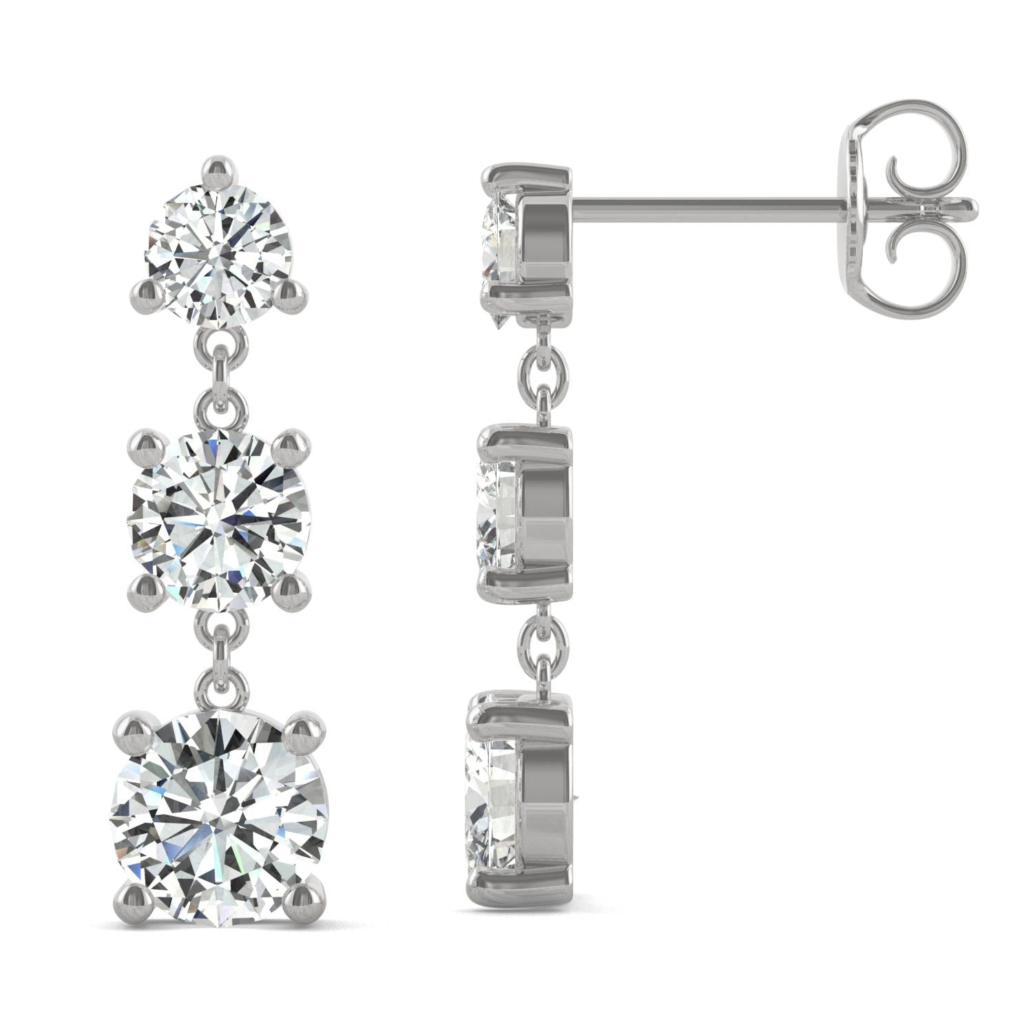 2.18 CTW DEW Round Forever Bright™ Moissanite Earrings