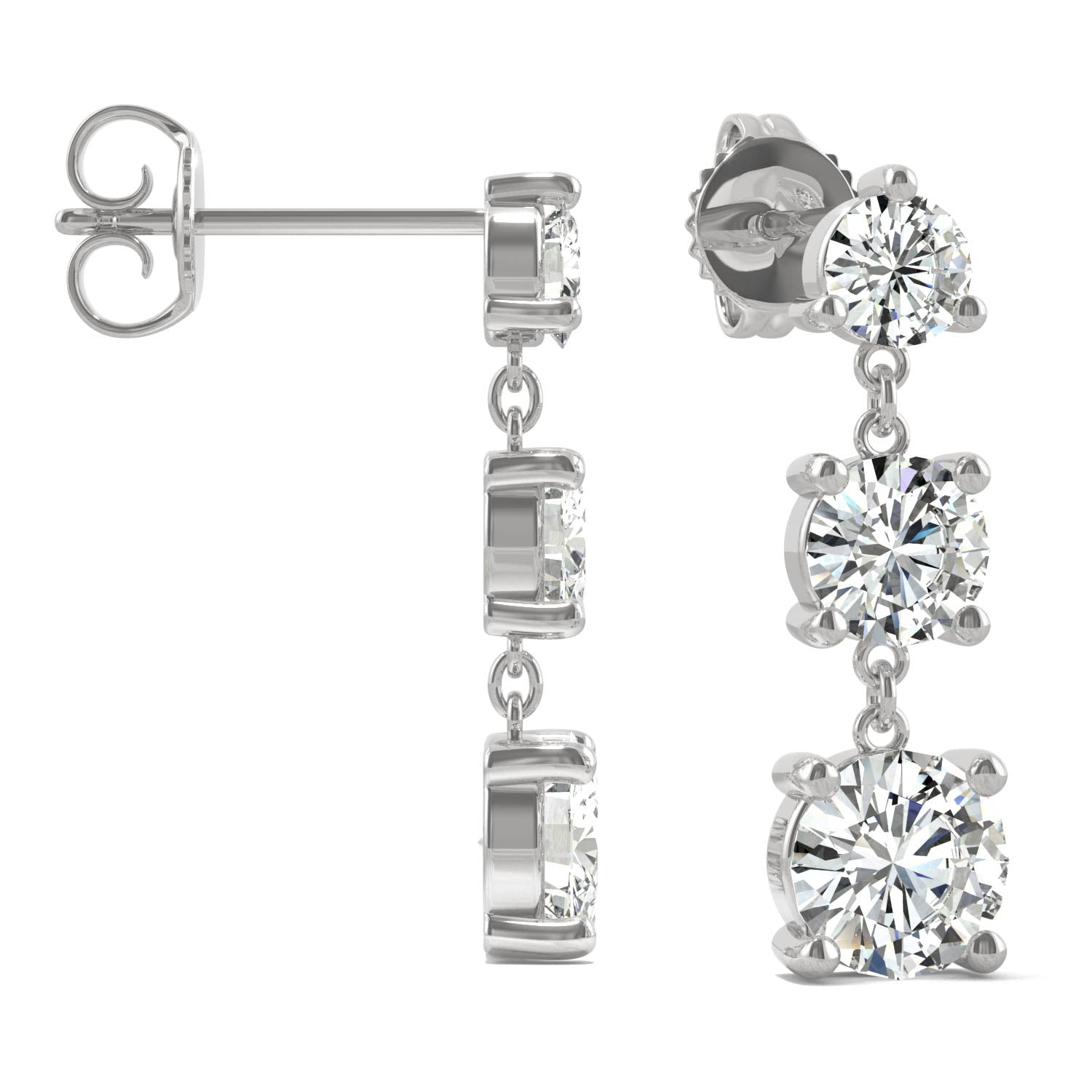 2.18 CTW DEW Round Forever Bright™ Moissanite Earrings