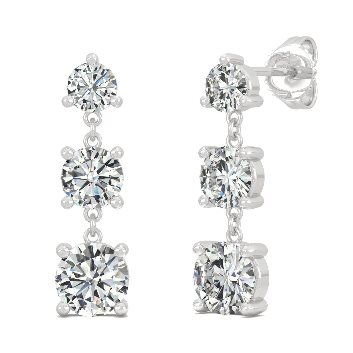 2.18 CTW DEW Round Forever Bright™ Moissanite Earrings