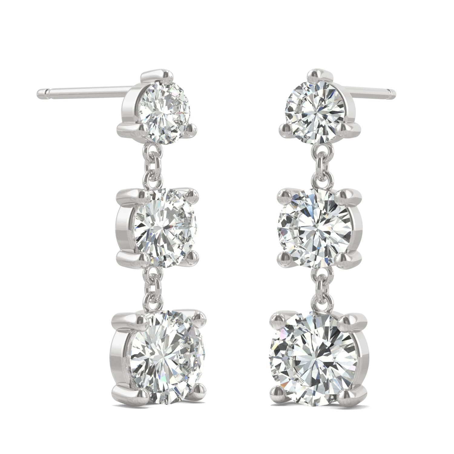 2.18 CTW DEW Round Forever Bright™ Moissanite Earrings