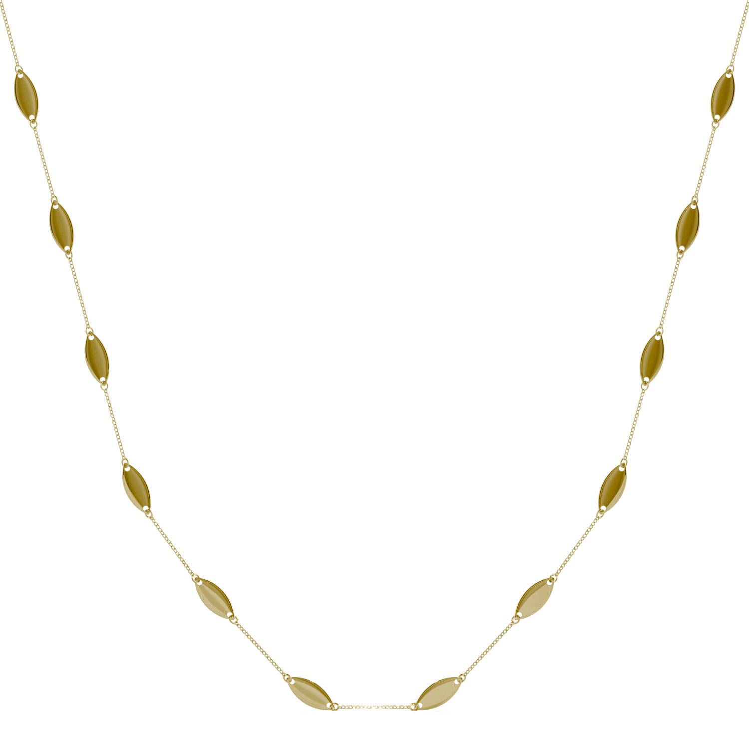 Round Forever One™ Moissanite Ouro Collection Navette Station Necklace