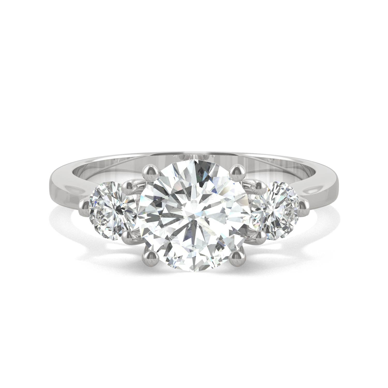 1.52 CTW DEW Round Forever Bright™ Moissanite Ring