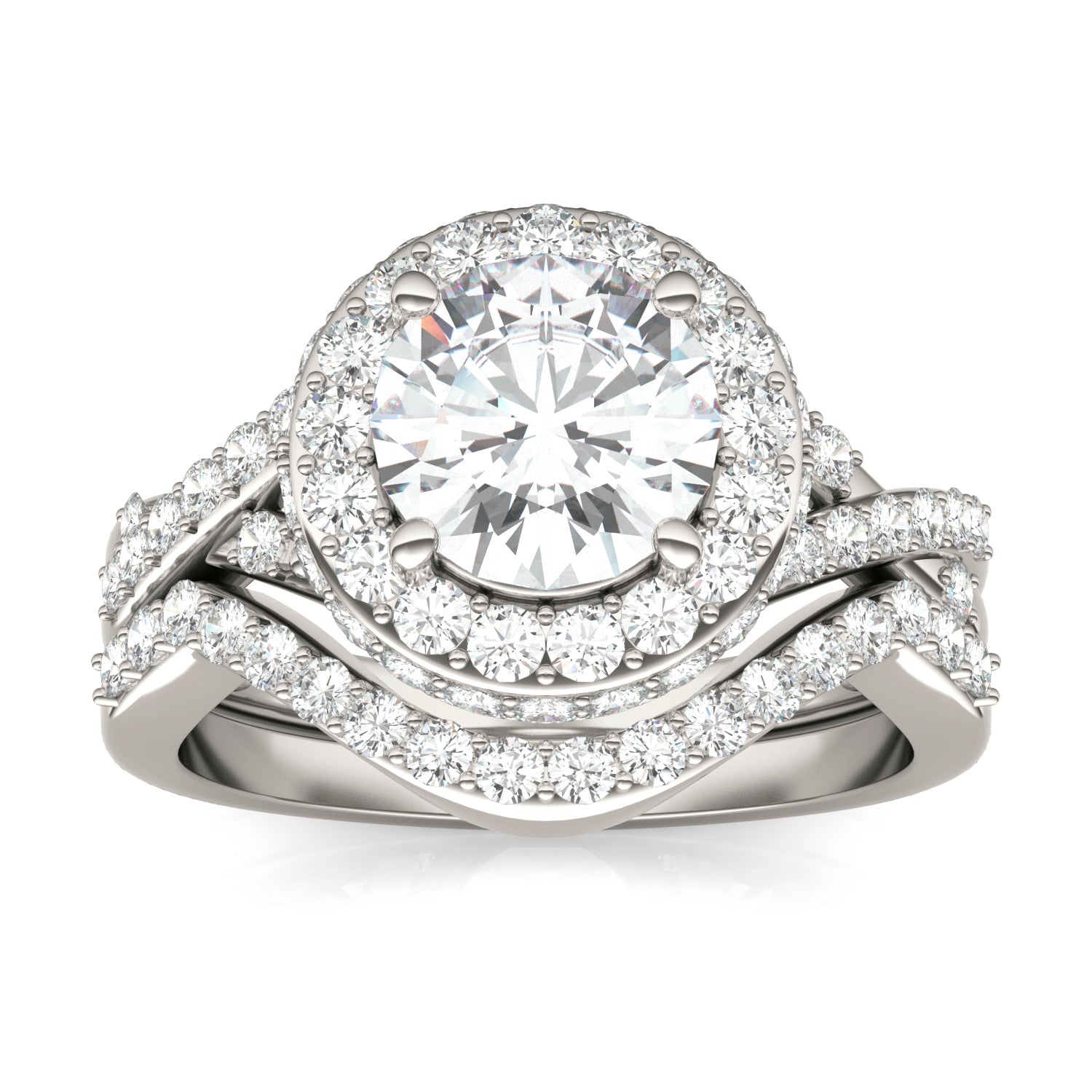 2.81 CTW DEW Round Forever Bright™ Moissanite Set