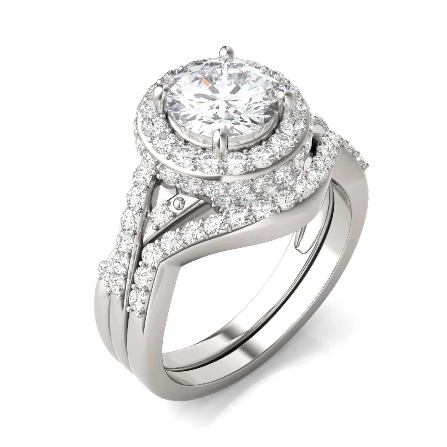 2.81 CTW DEW Round Forever Bright™ Moissanite Set