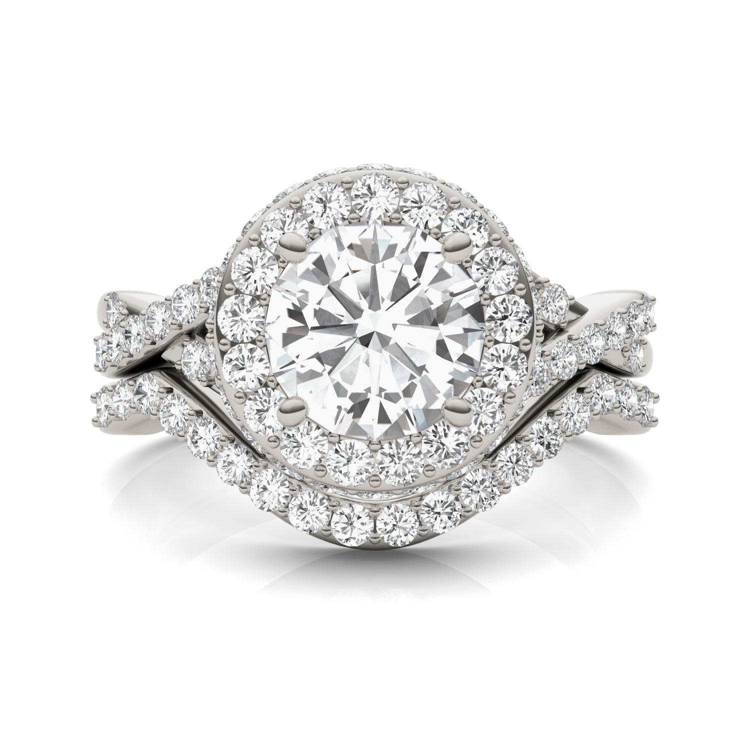 2.81 CTW DEW Round Forever Bright™ Moissanite Set