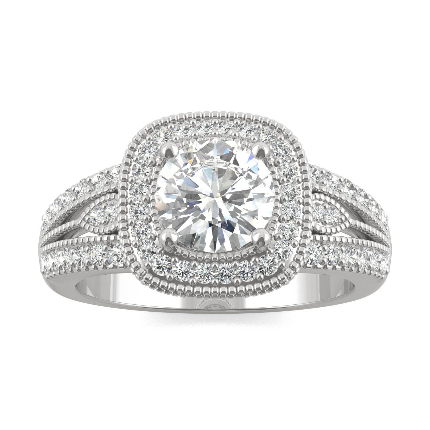 1.47 CTW DEW Round Forever Bright™ Moissanite Ring