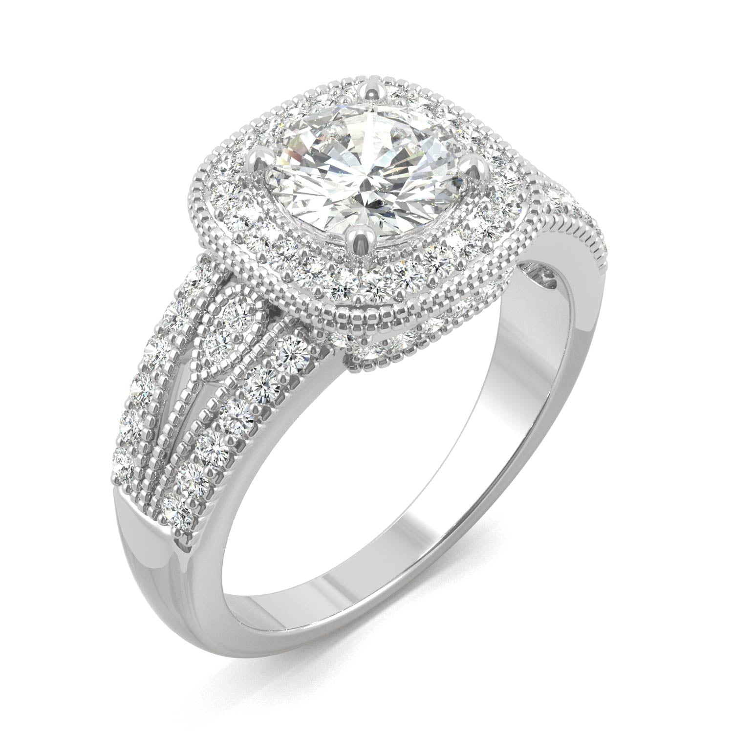 1.47 CTW DEW Round Forever Bright™ Moissanite Ring