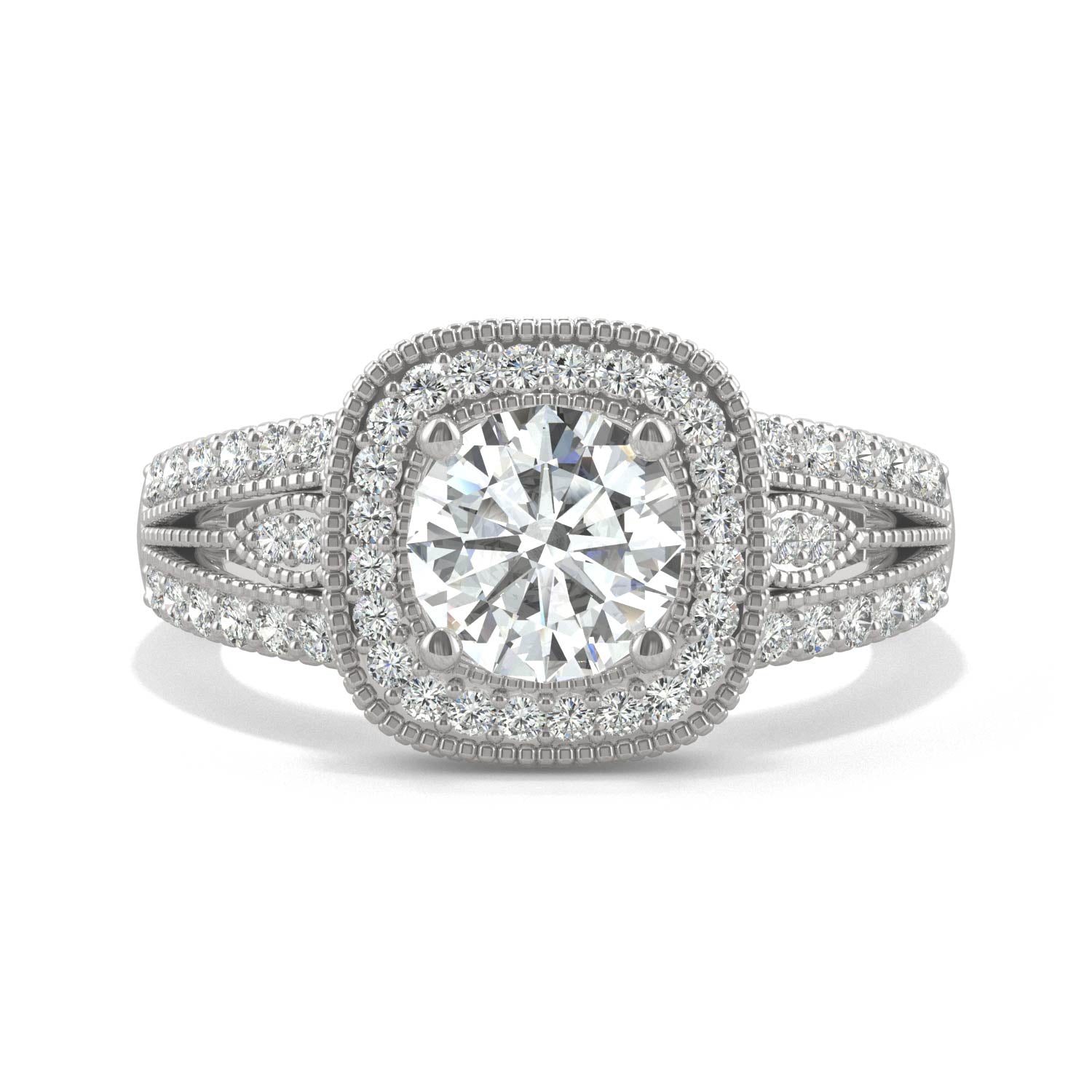 1.47 CTW DEW Round Forever Bright™ Moissanite Ring
