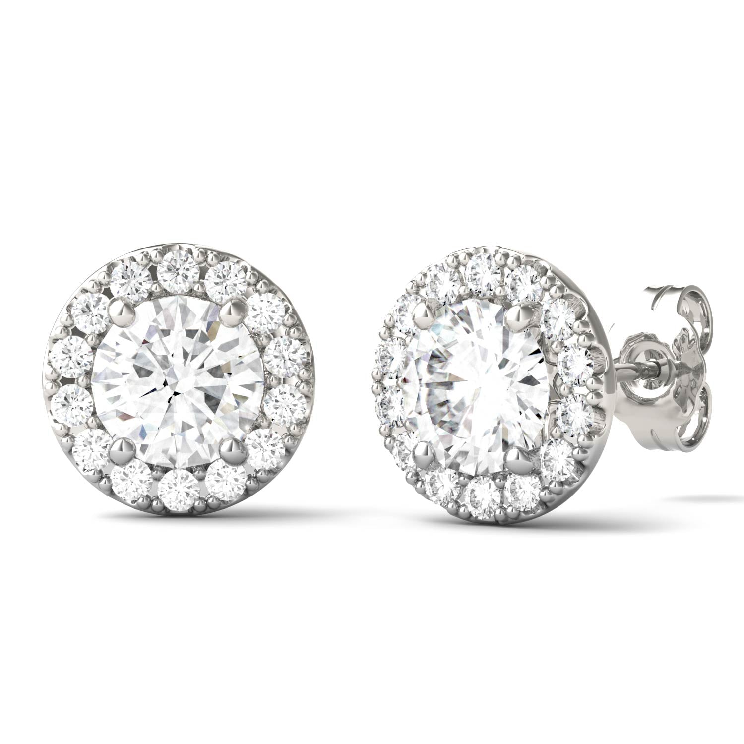 2.02 CTW DEW Round Forever Bright™ Moissanite Earrings