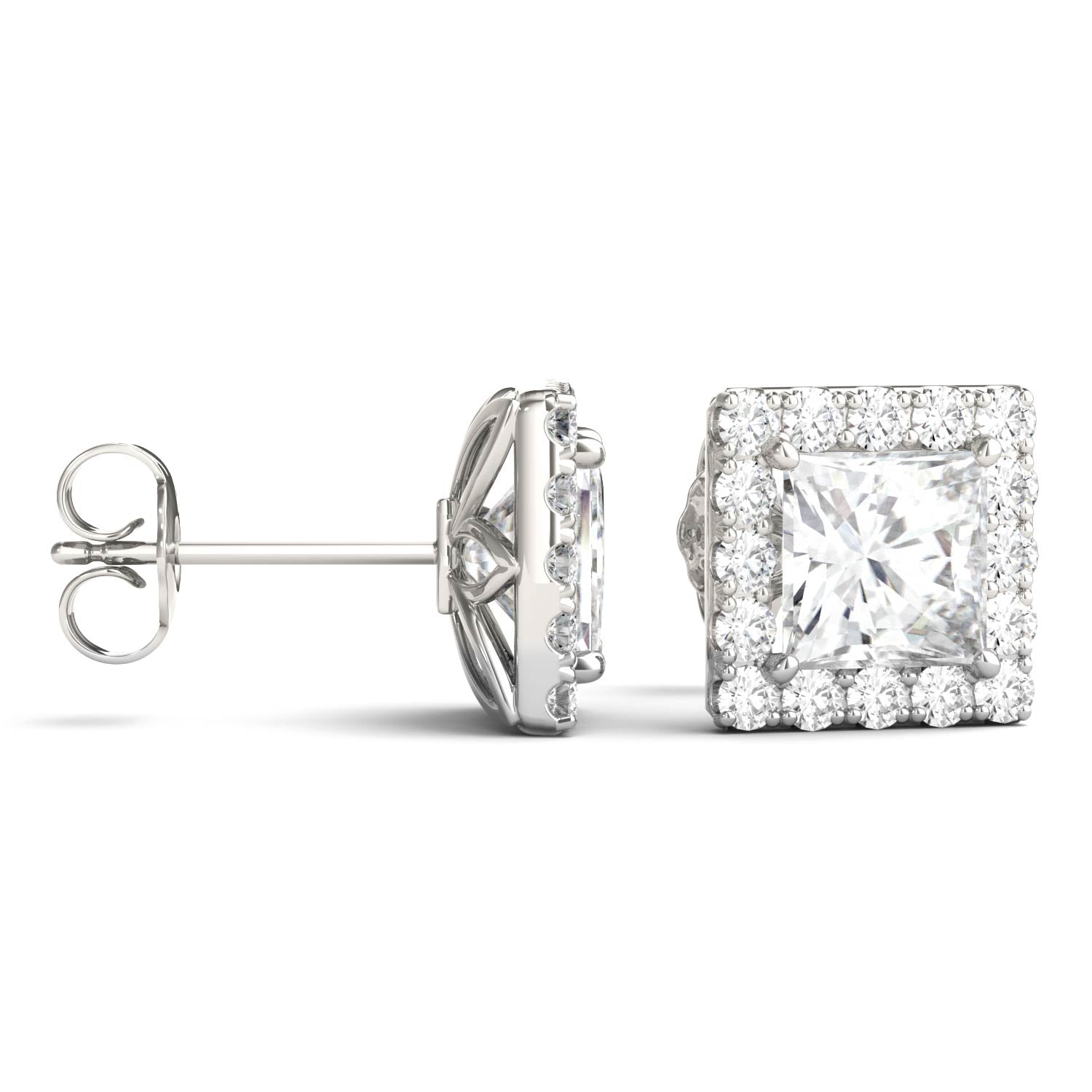 3.08 CTW DEW Princess Forever Bright™ Moissanite Earrings