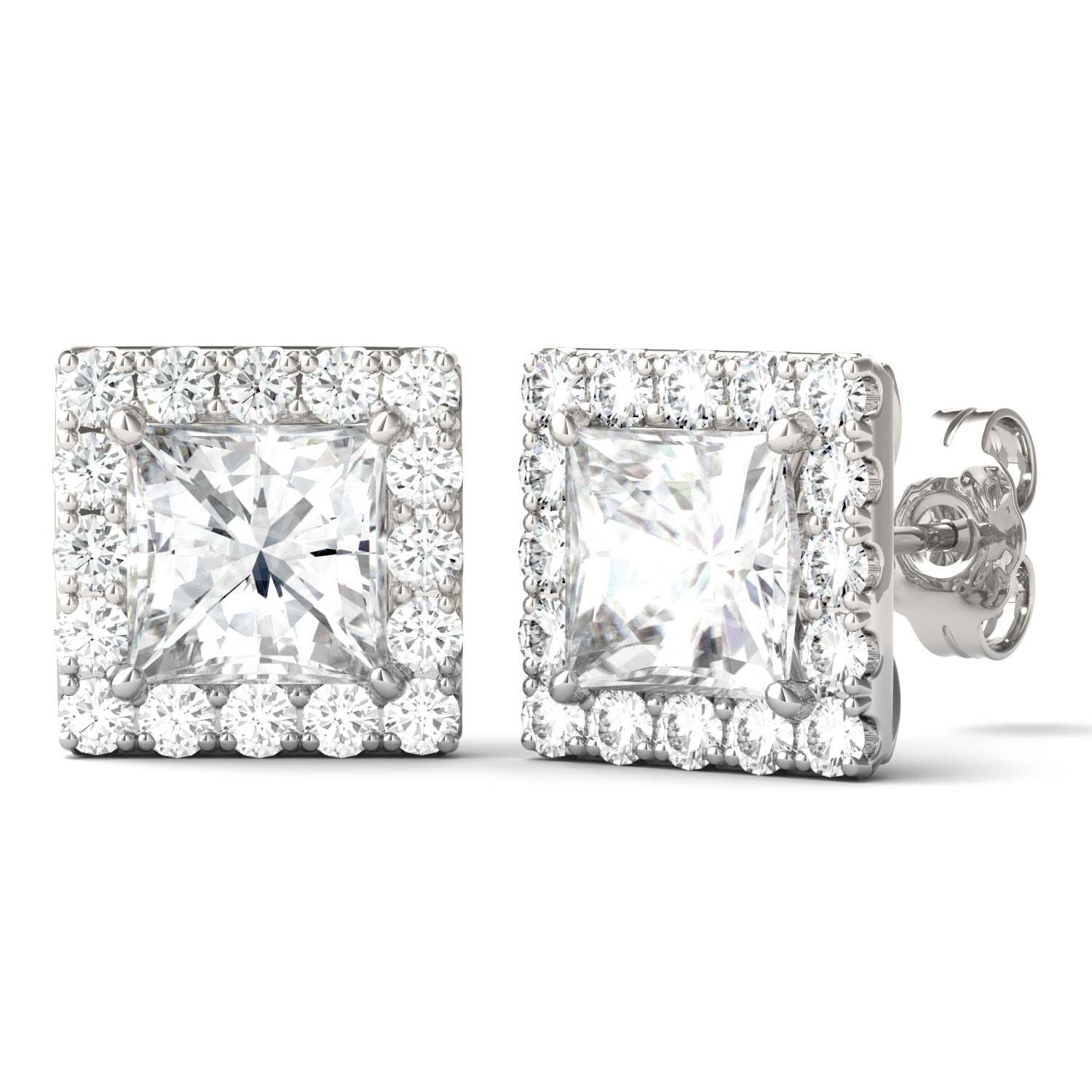 3.08 CTW DEW Princess Forever Bright™ Moissanite Earrings