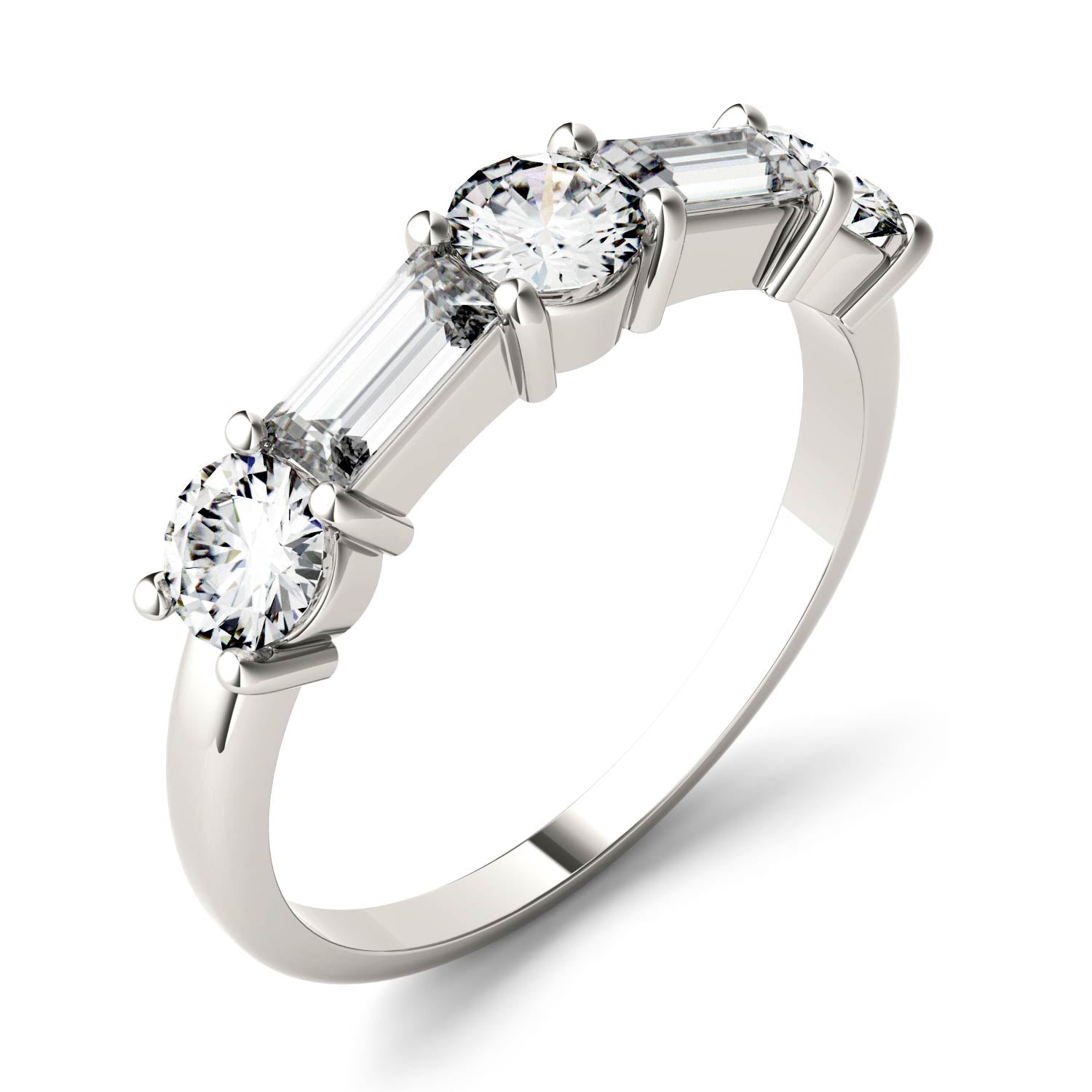 1.15 CTW DEW Straight Baguette Forever Bright™ Moissanite Ring