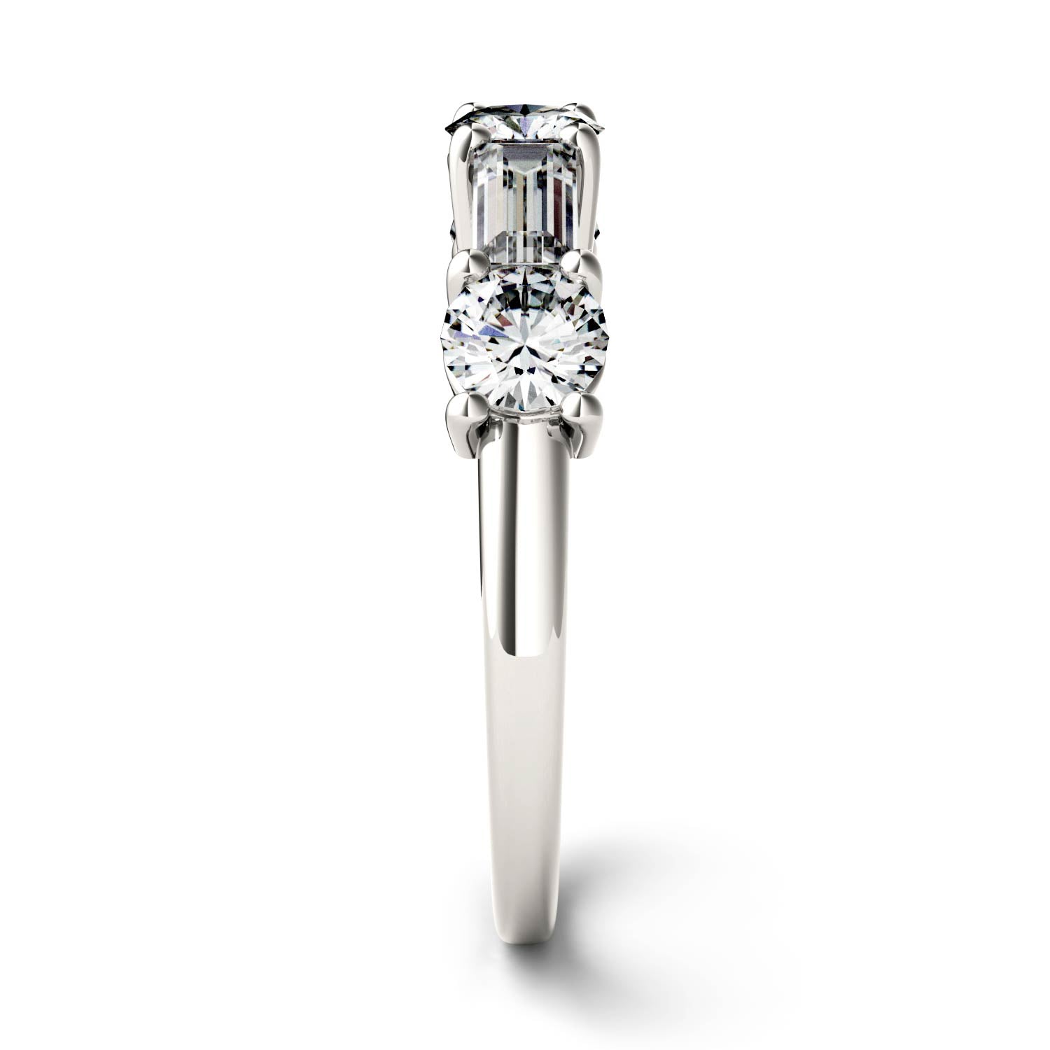 1.15 CTW DEW Straight Baguette Forever Bright™ Moissanite Ring