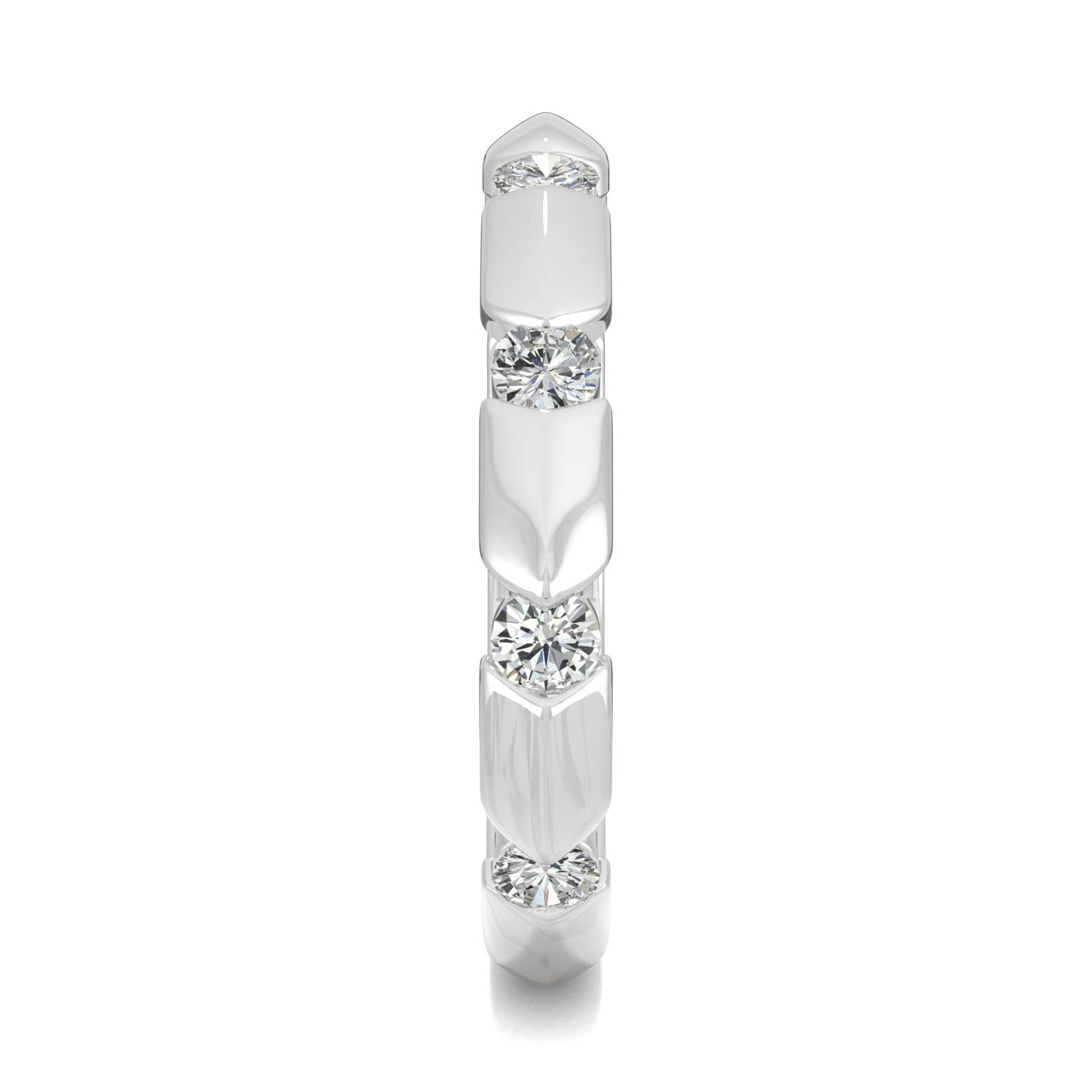 0.48 CTW DEW Round Forever Bright™ Moissanite Eight Stone Ring