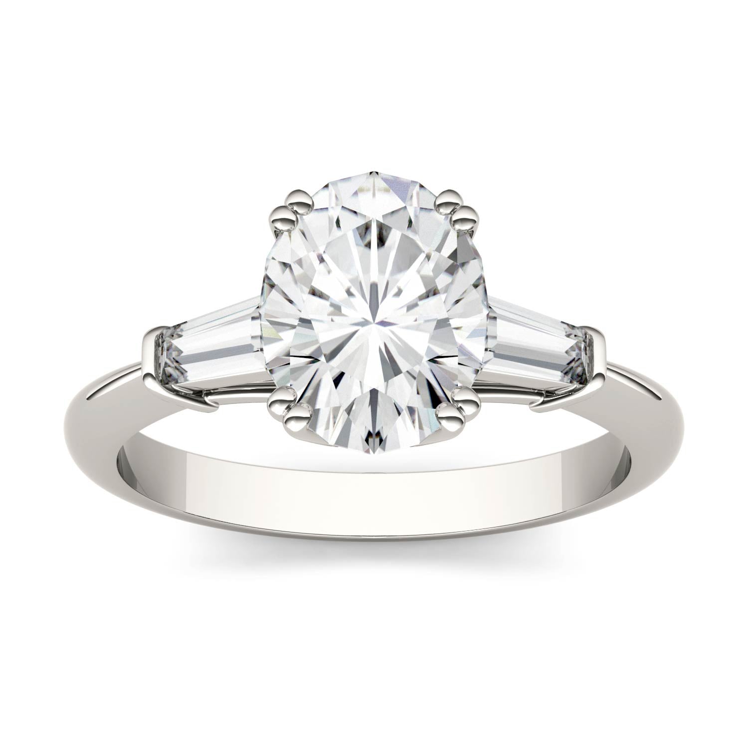 2.44 CTW DEW Oval Forever Bright™ Moissanite Ring