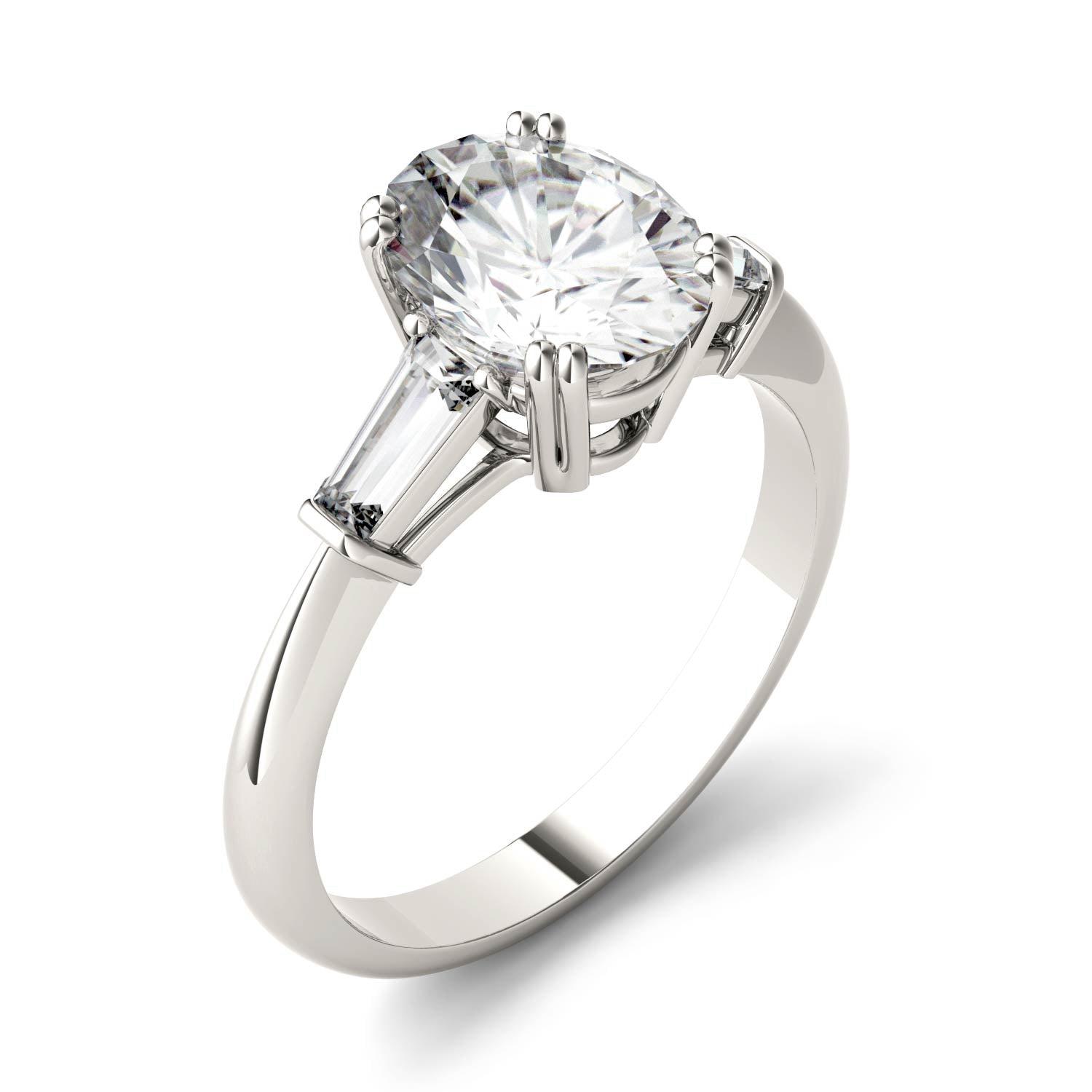 2.44 CTW DEW Oval Forever Bright™ Moissanite Ring