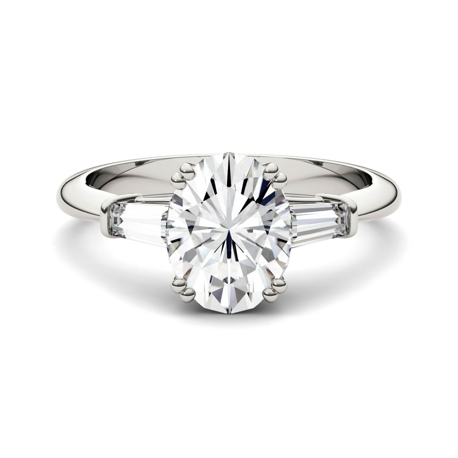 2.44 CTW DEW Oval Forever Bright™ Moissanite Ring
