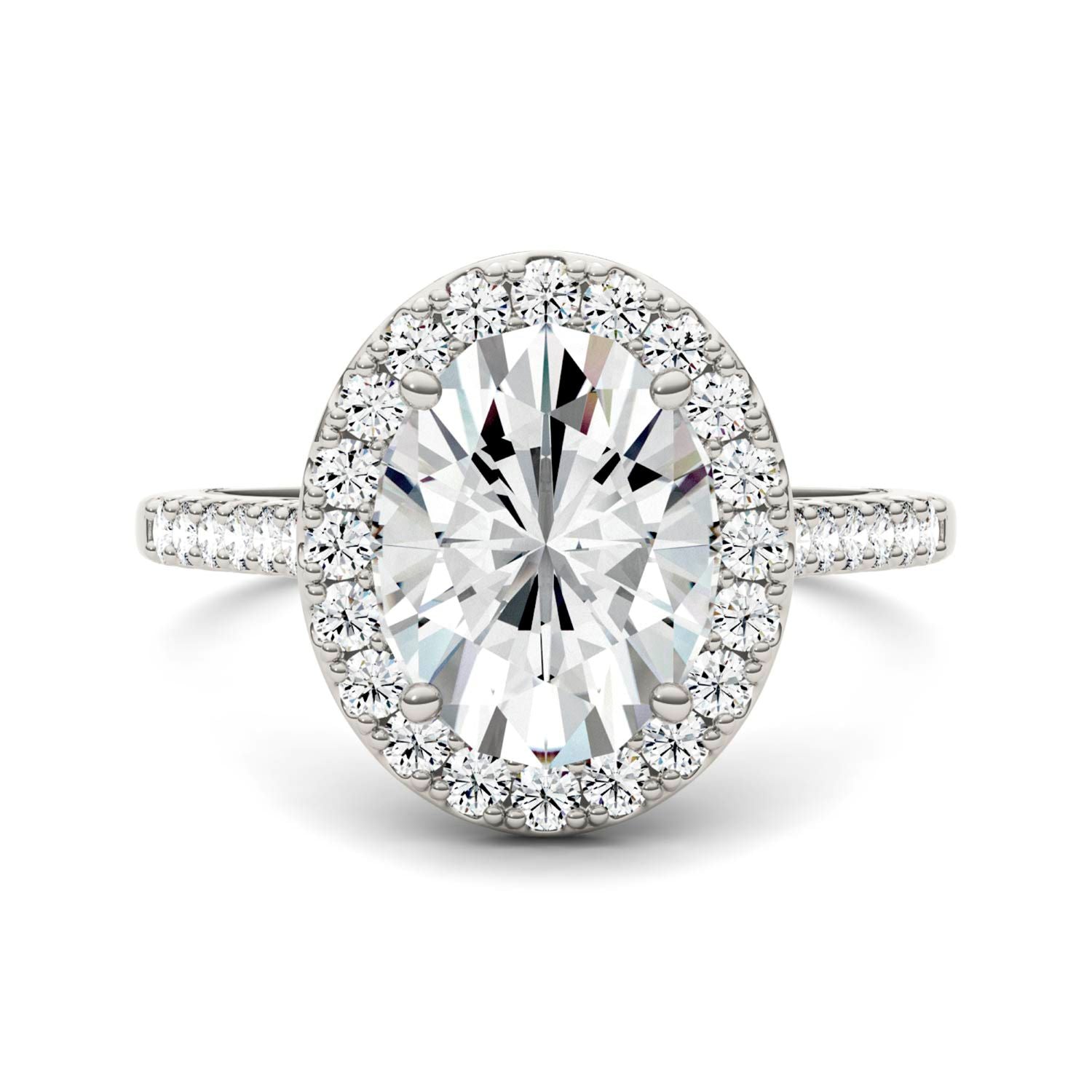 3.48 CTW DEW Oval Forever Bright™ Moissanite Ring