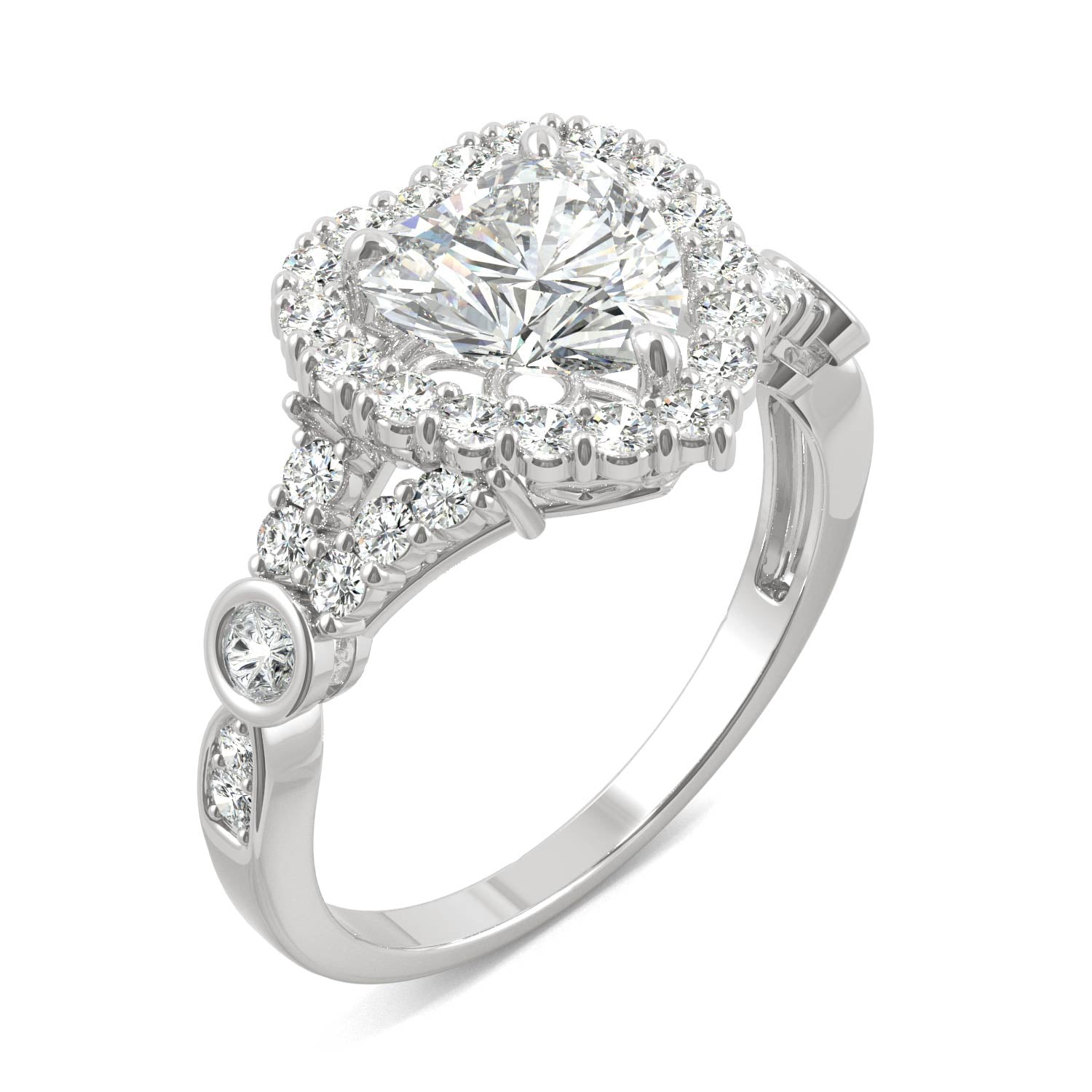 1.79 CTW DEW Heart Forever Bright™ Moissanite Ring