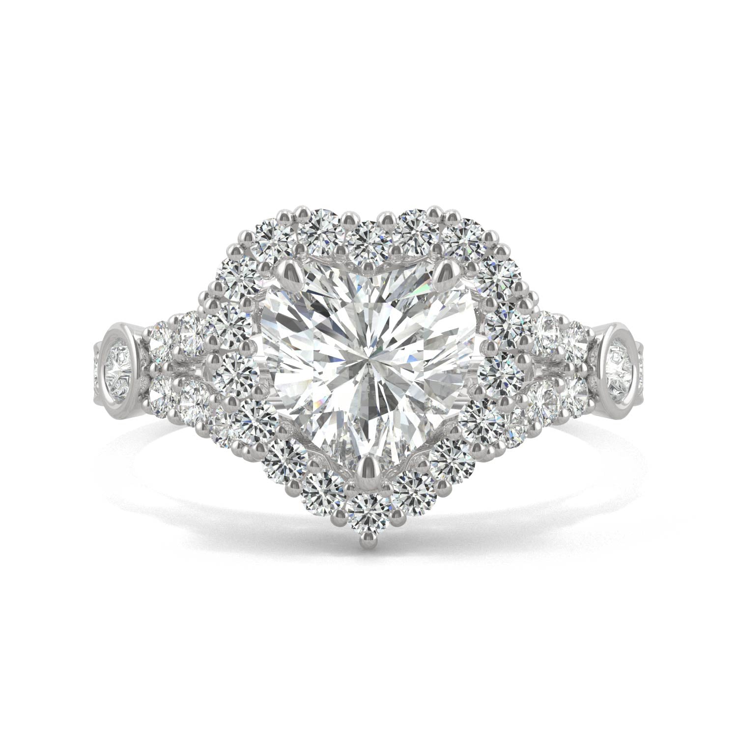 1.79 CTW DEW Heart Forever Bright™ Moissanite Ring