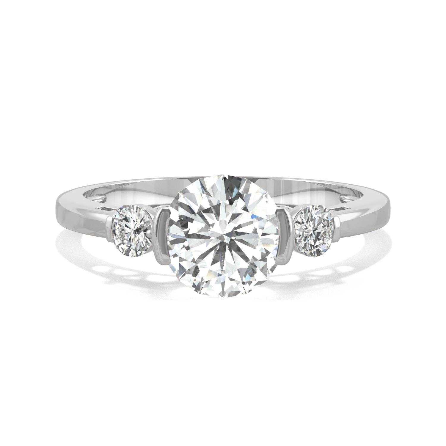 1.40 CTW DEW Round Forever Bright™ Moissanite Ring