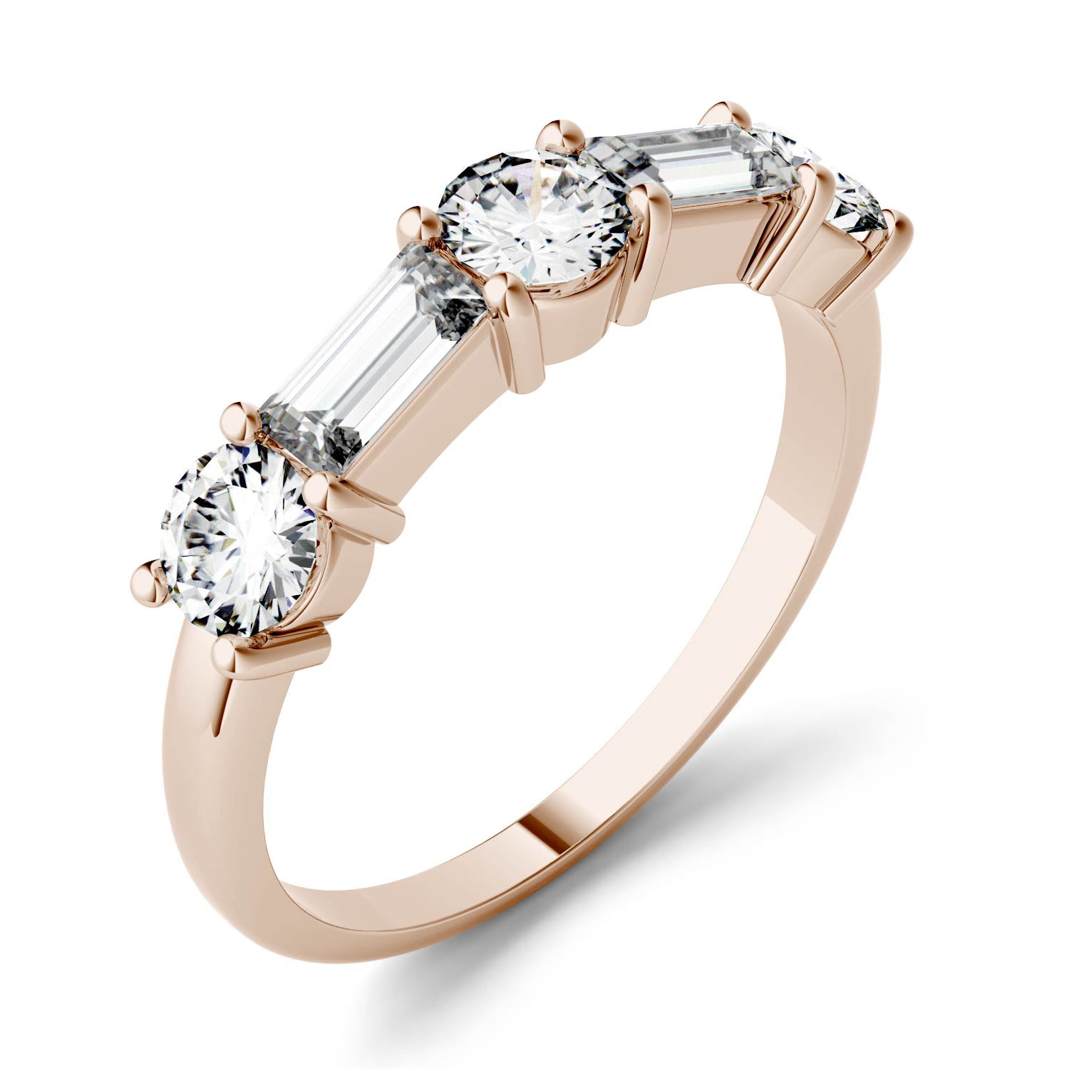 1.15 CTW DEW Straight Baguette Forever Bright™ Moissanite Ring