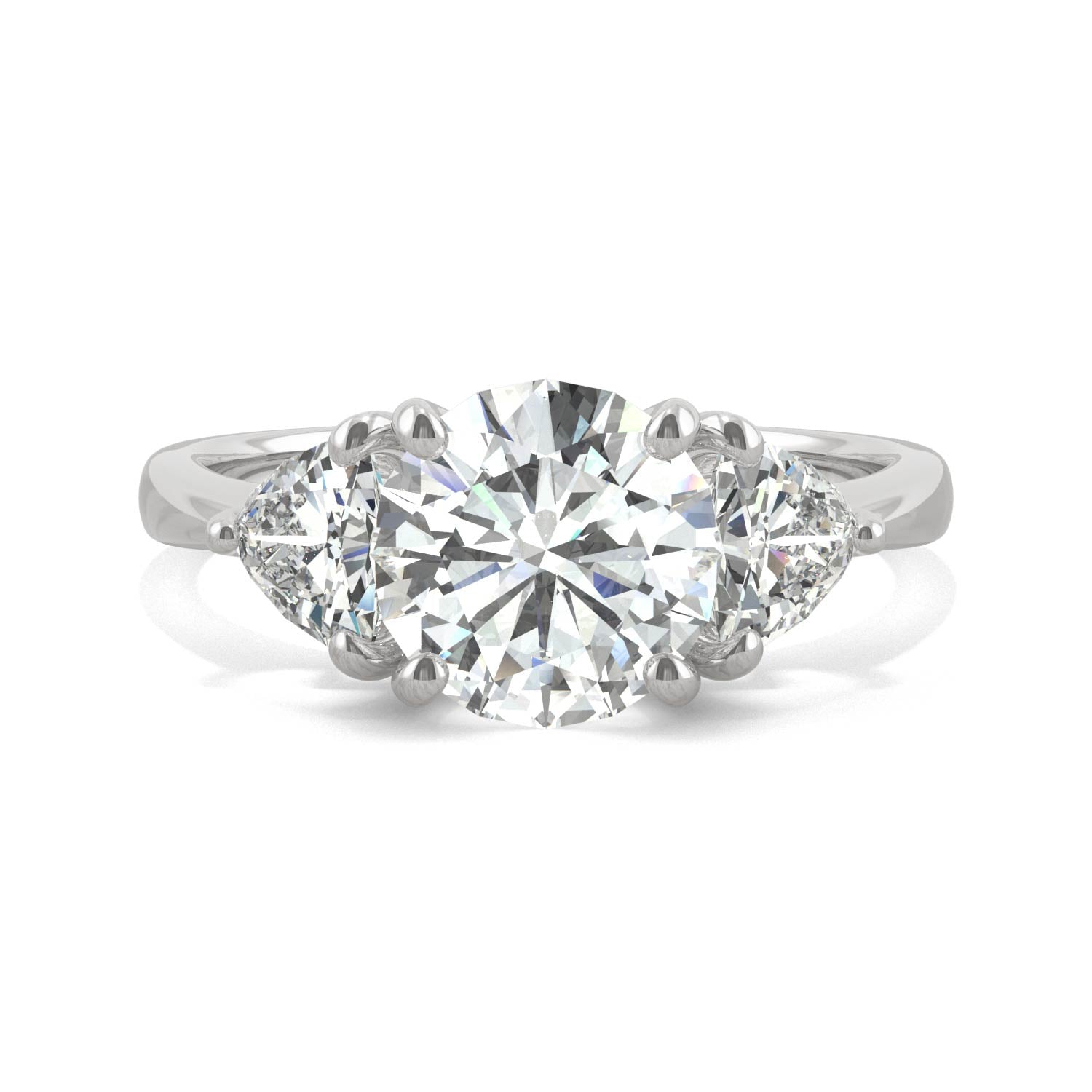 2.70 CTW DEW Round Forever Bright™ Moissanite Ring