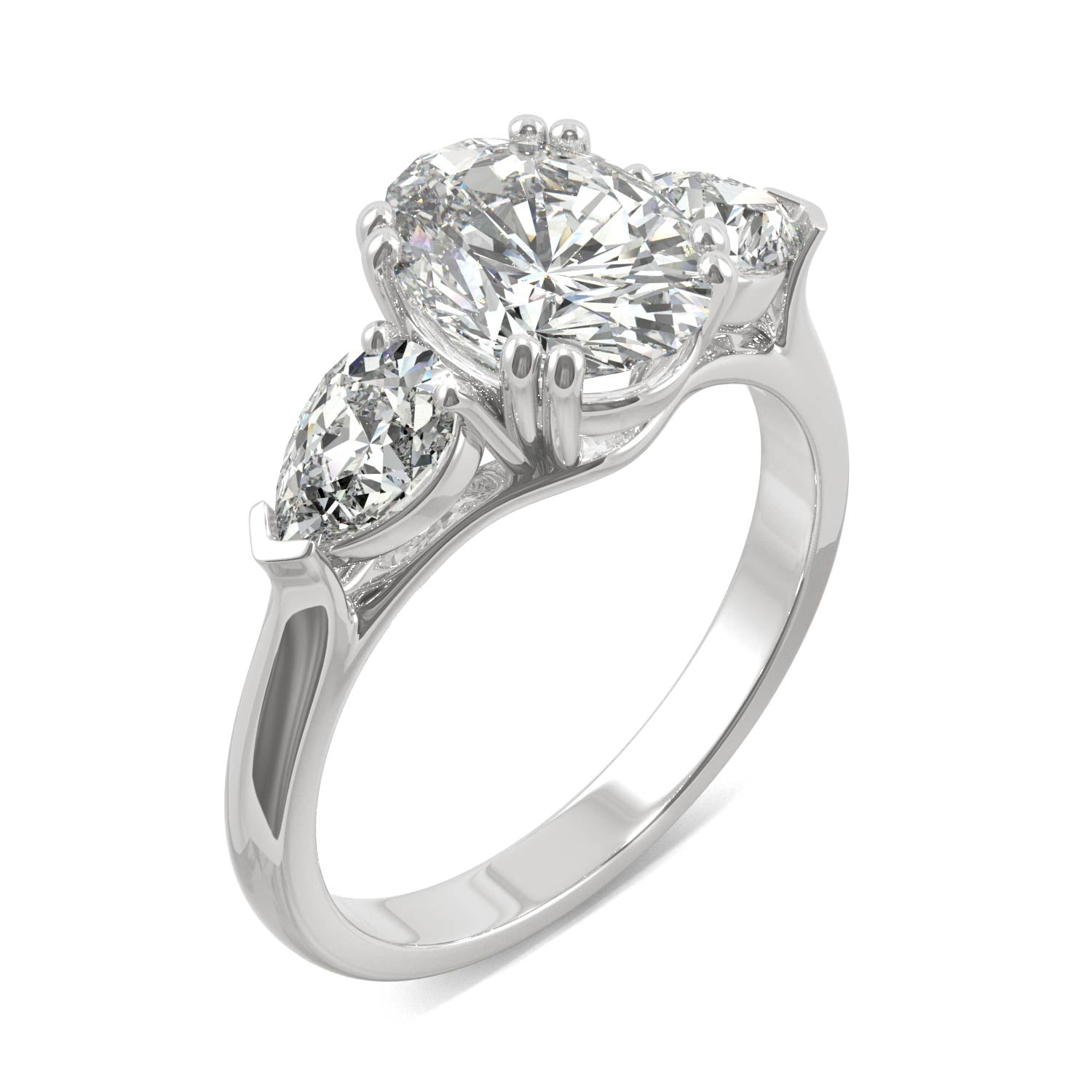 2.96 CTW DEW Oval Forever Bright™ Moissanite Ring