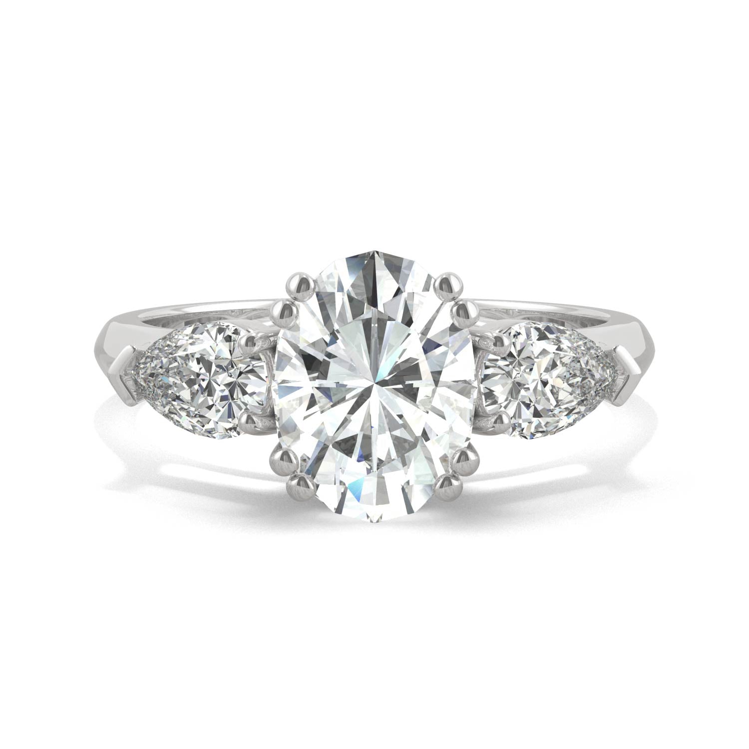2.96 CTW DEW Oval Forever Bright™ Moissanite Ring