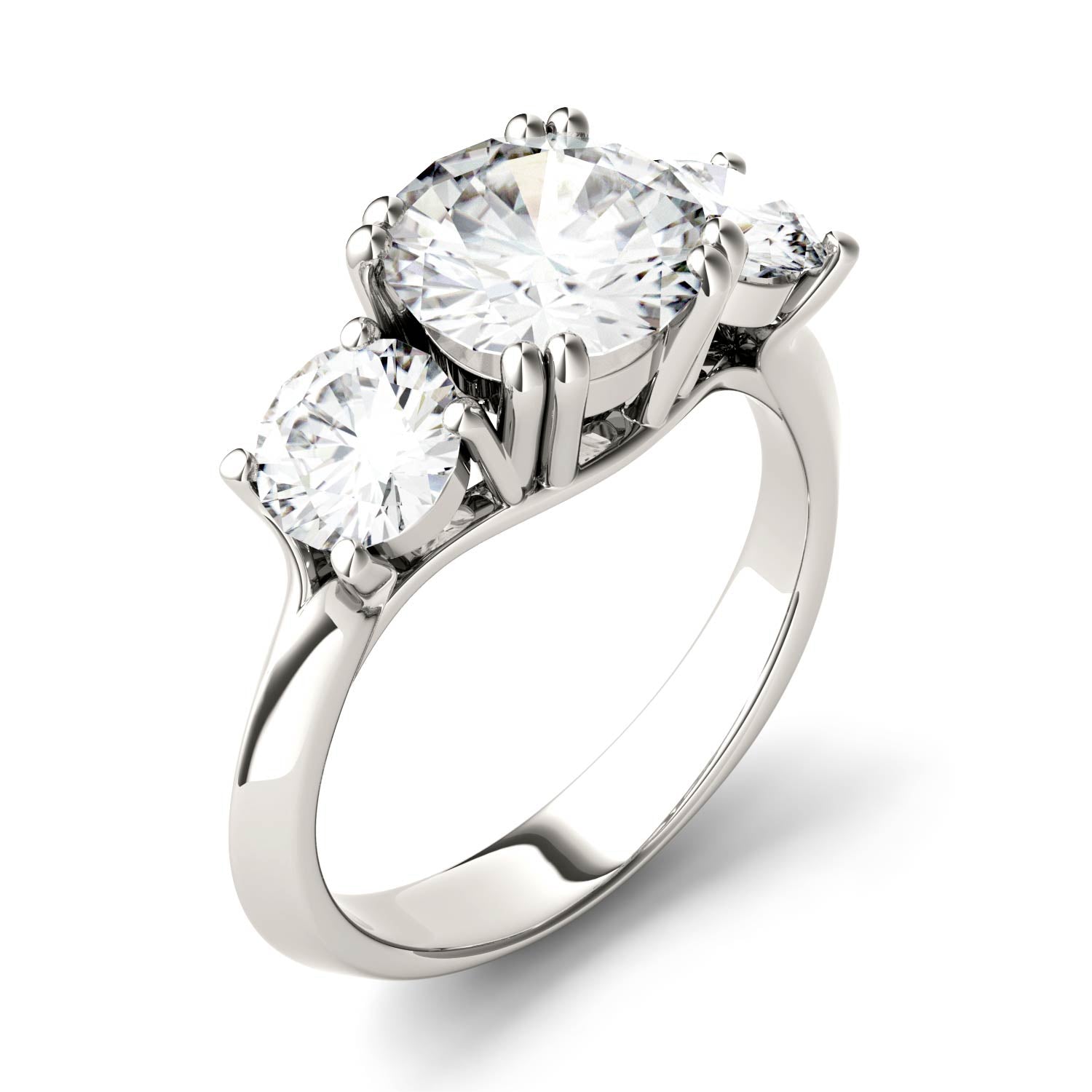 3.10 CTW DEW Round Forever Bright™ Moissanite Ring