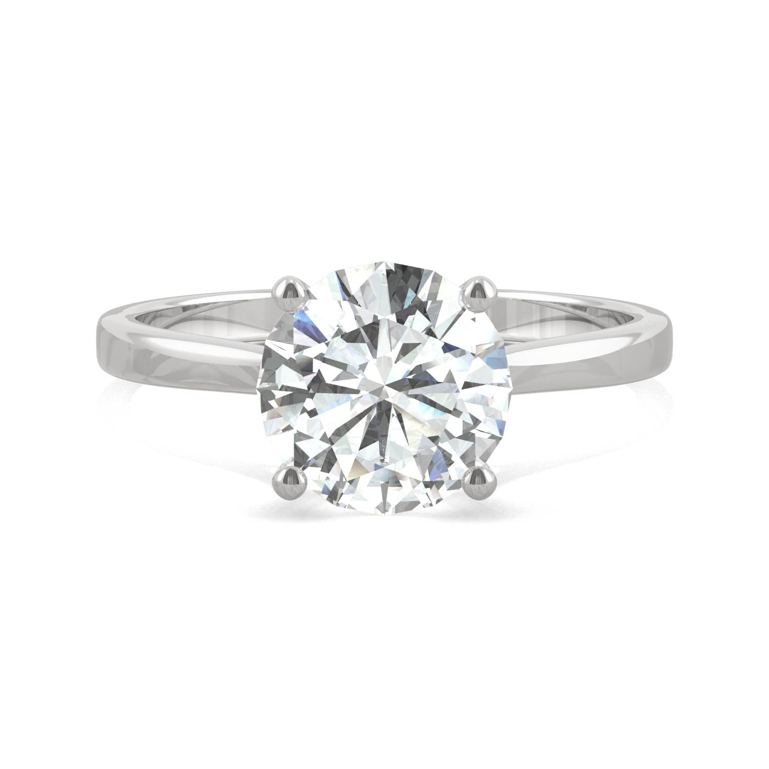 1.90 CTW DEW Round Forever Bright™ Moissanite Ring