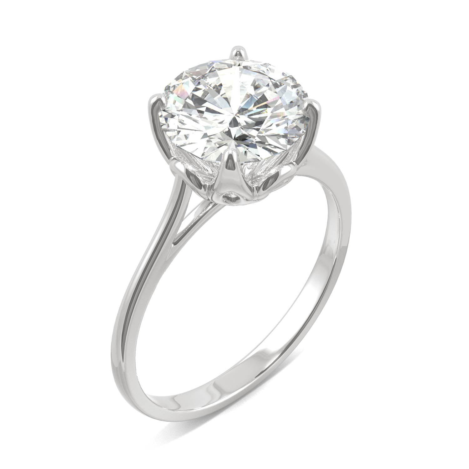 2.70 CTW DEW Round Forever Bright™ Moissanite Ring