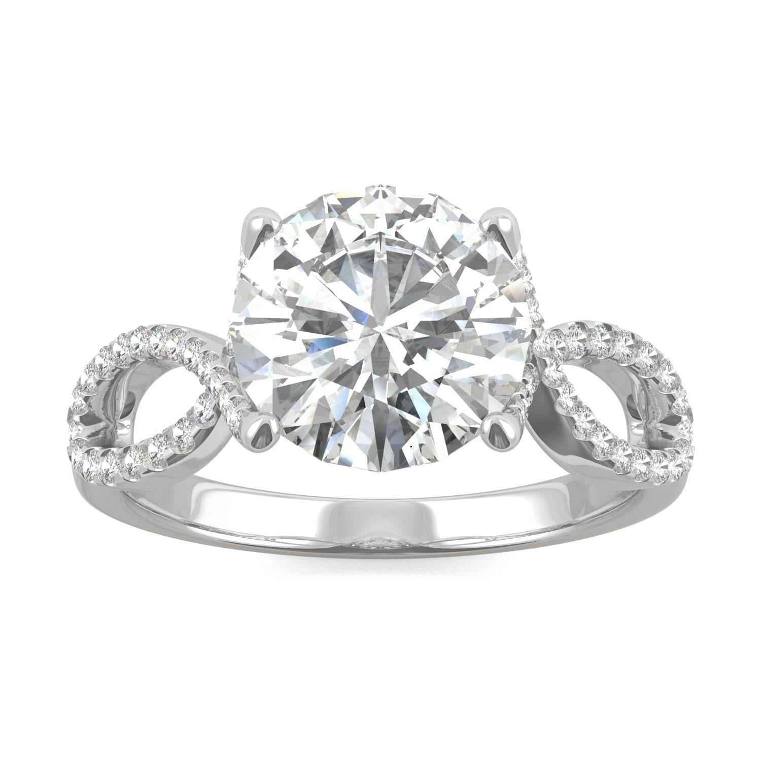 2.95 CTW DEW Round Forever Bright™ Moissanite Ring