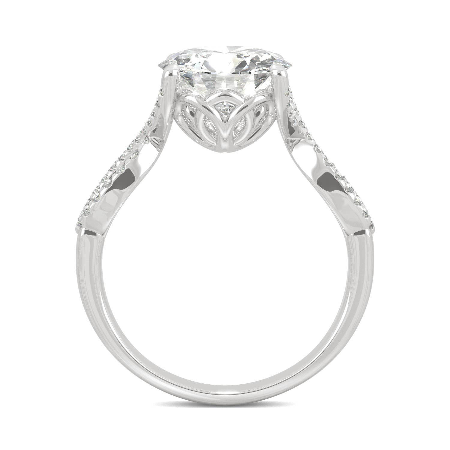 2.95 CTW DEW Round Forever Bright™ Moissanite Ring