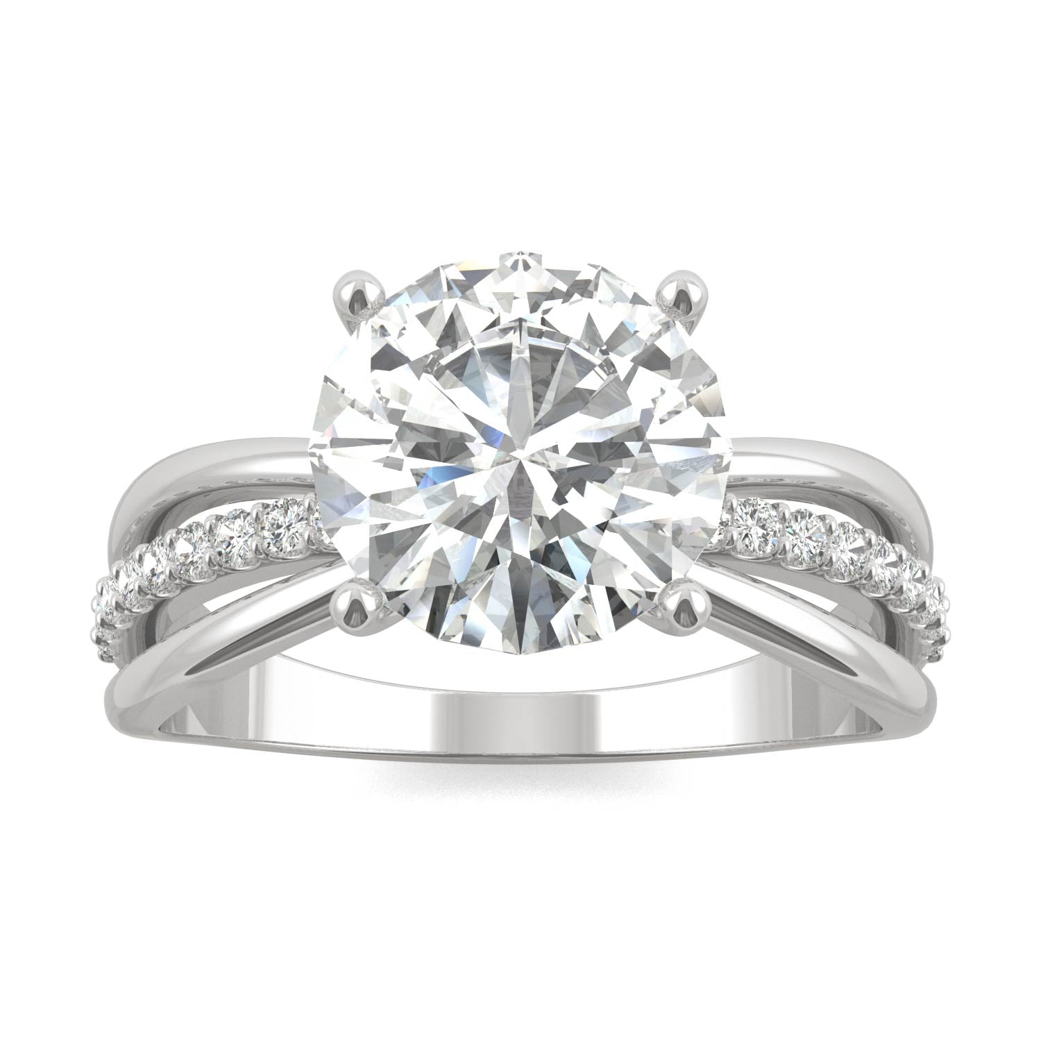 2.90 CTW DEW Round Forever Bright™ Moissanite Ring