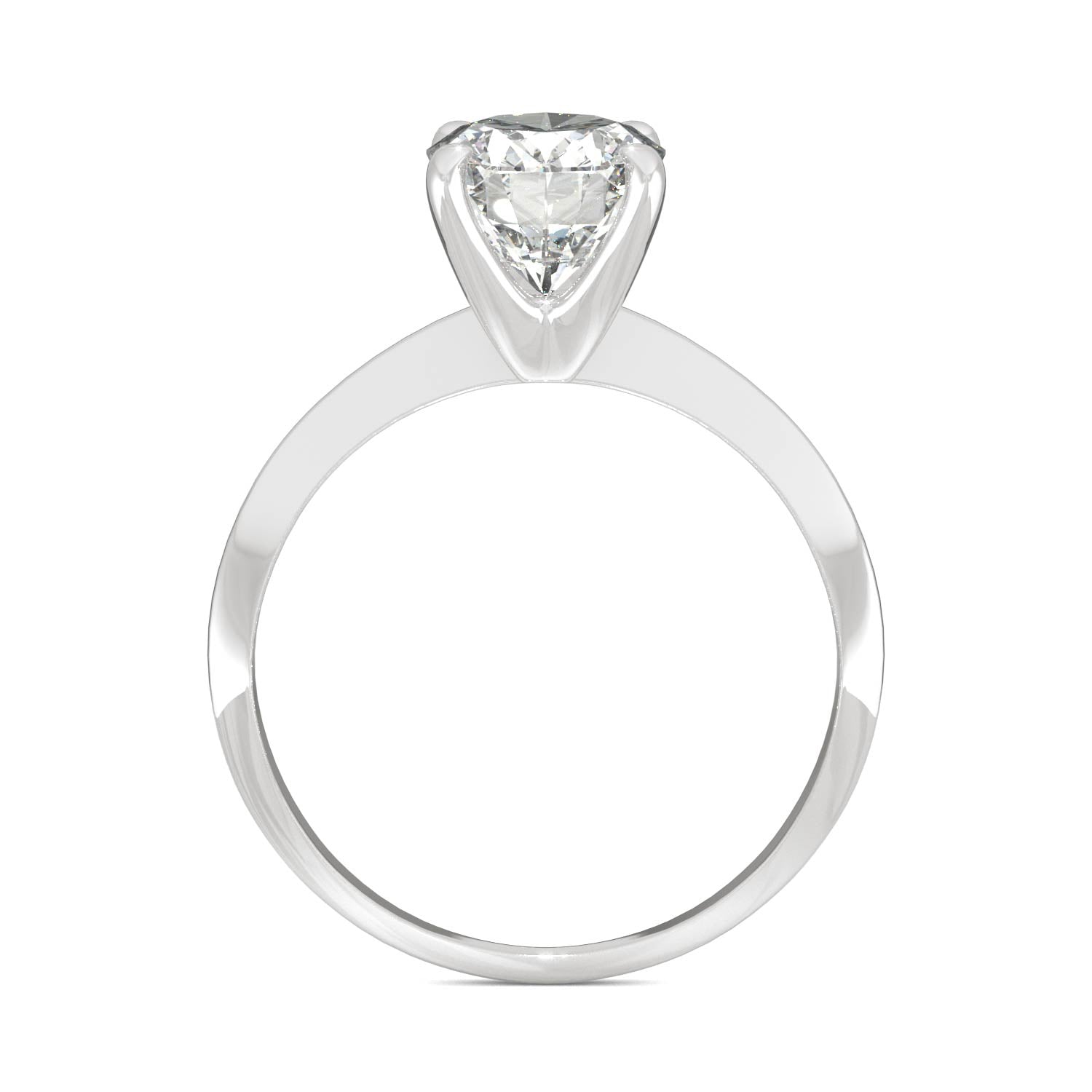 2.10 CTW DEW Oval Forever One™ Moissanite Classic Solitaire Ring