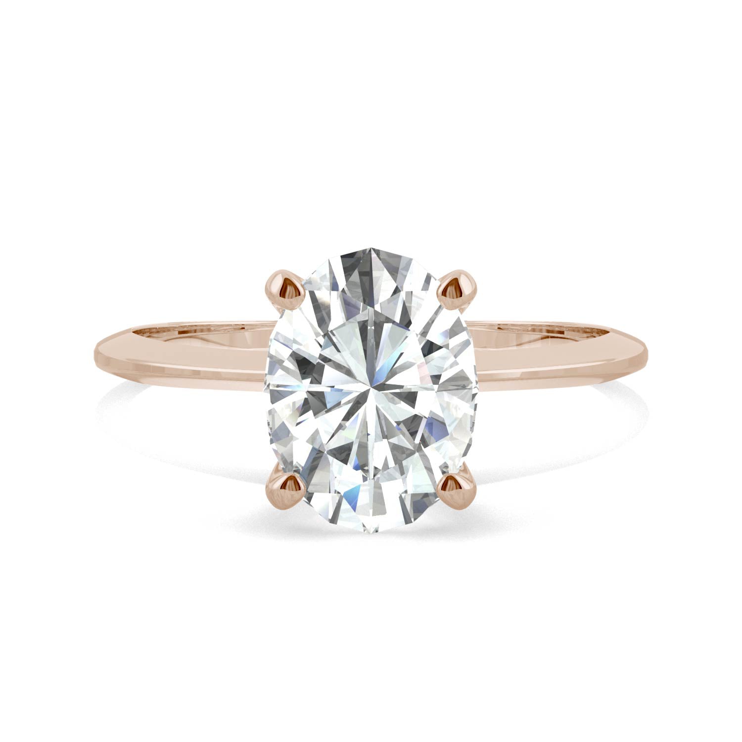 2.10 CTW DEW Oval Forever One™ Moissanite Classic Solitaire Ring