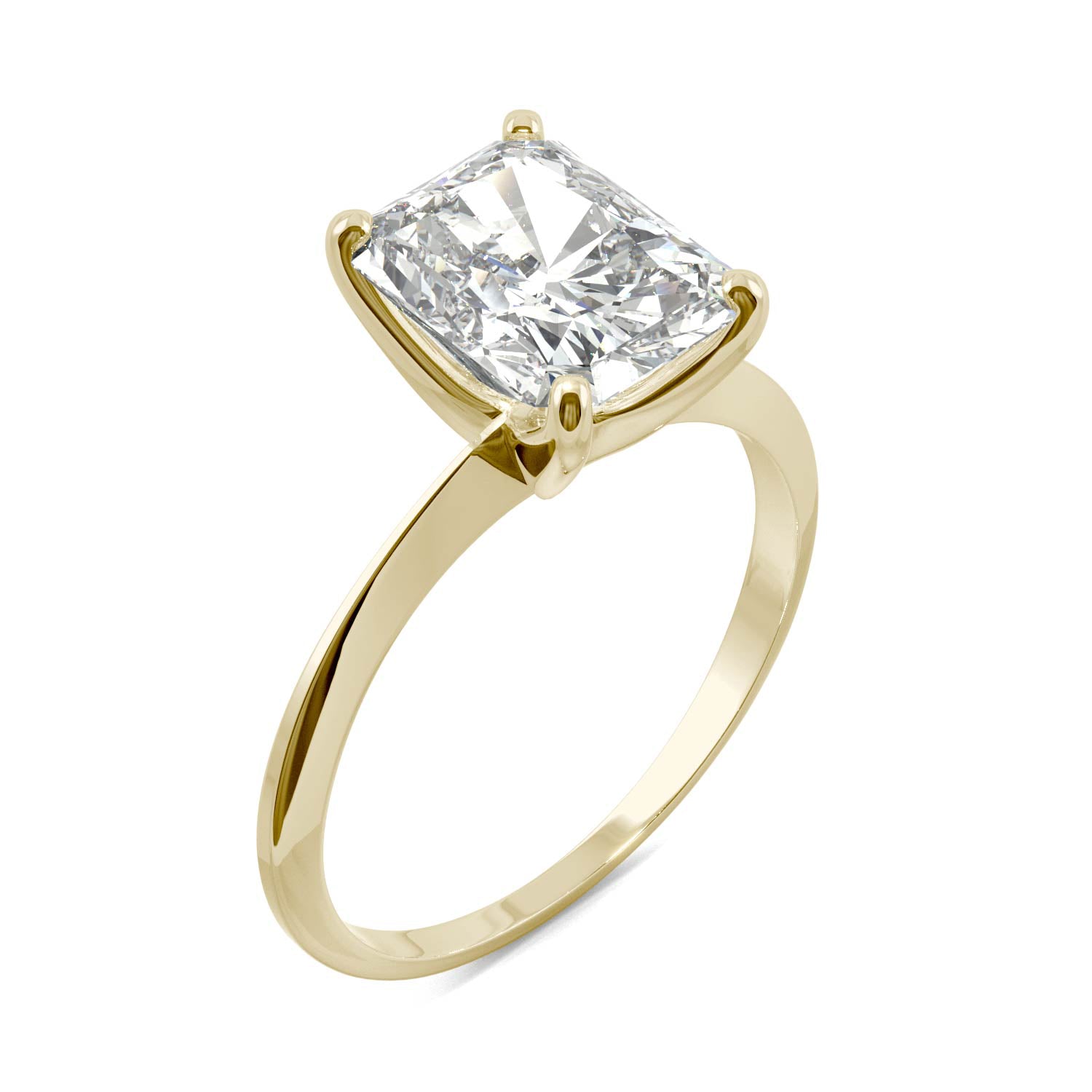 2.70 CTW DEW Radiant Forever One™ Moissanite Classic Solitaire Ring