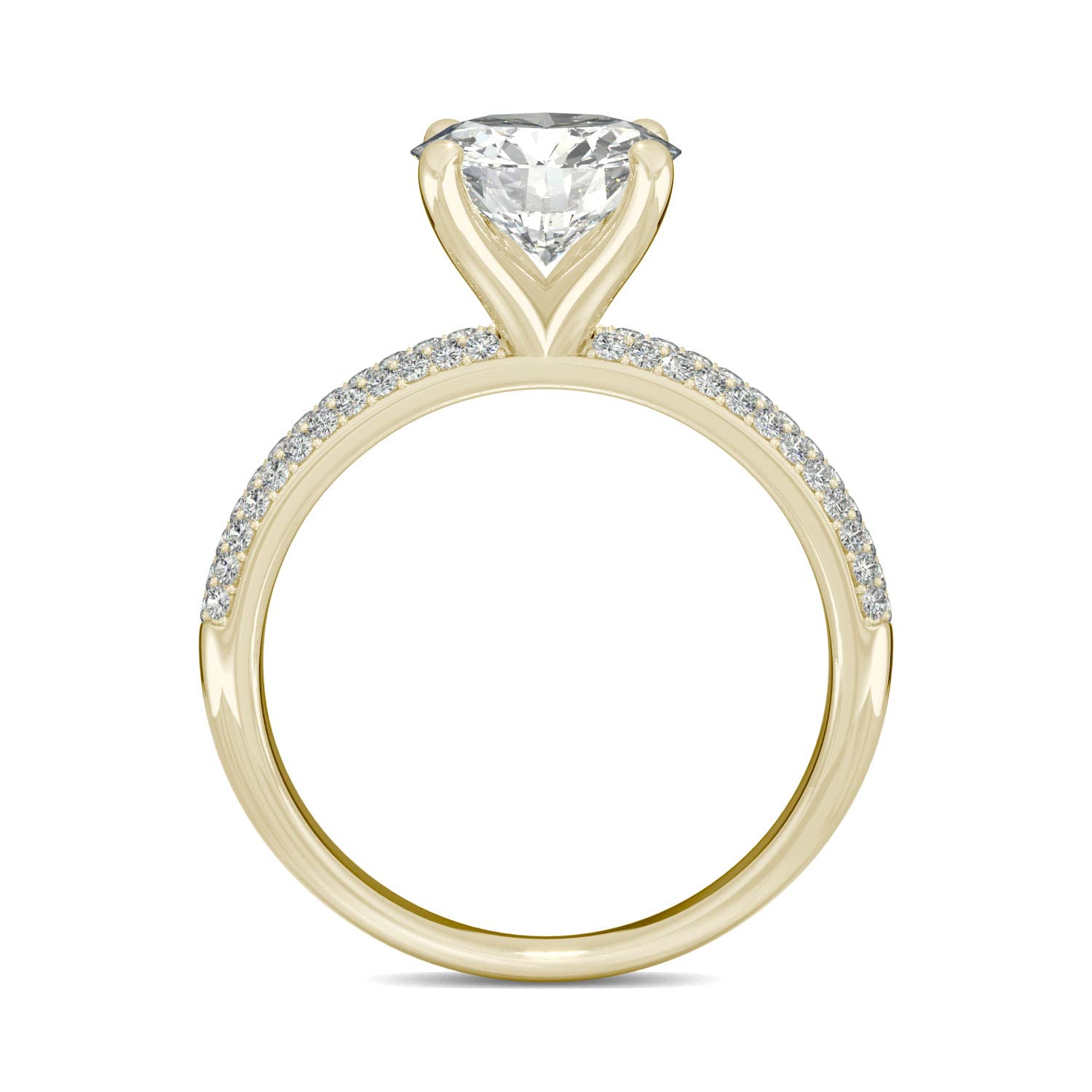 2.13 CTW DEW Round Forever One™ Moissanite Pave Engagement Ring