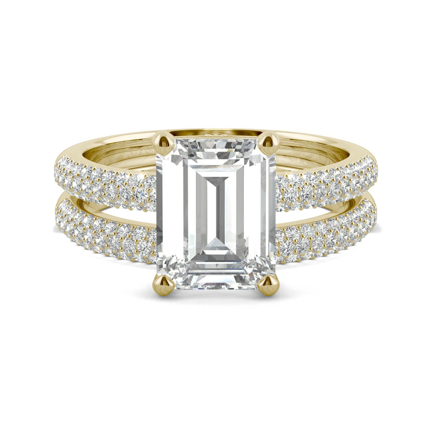 3.46 CTW DEW Emerald Forever One™ Moissanite Ring