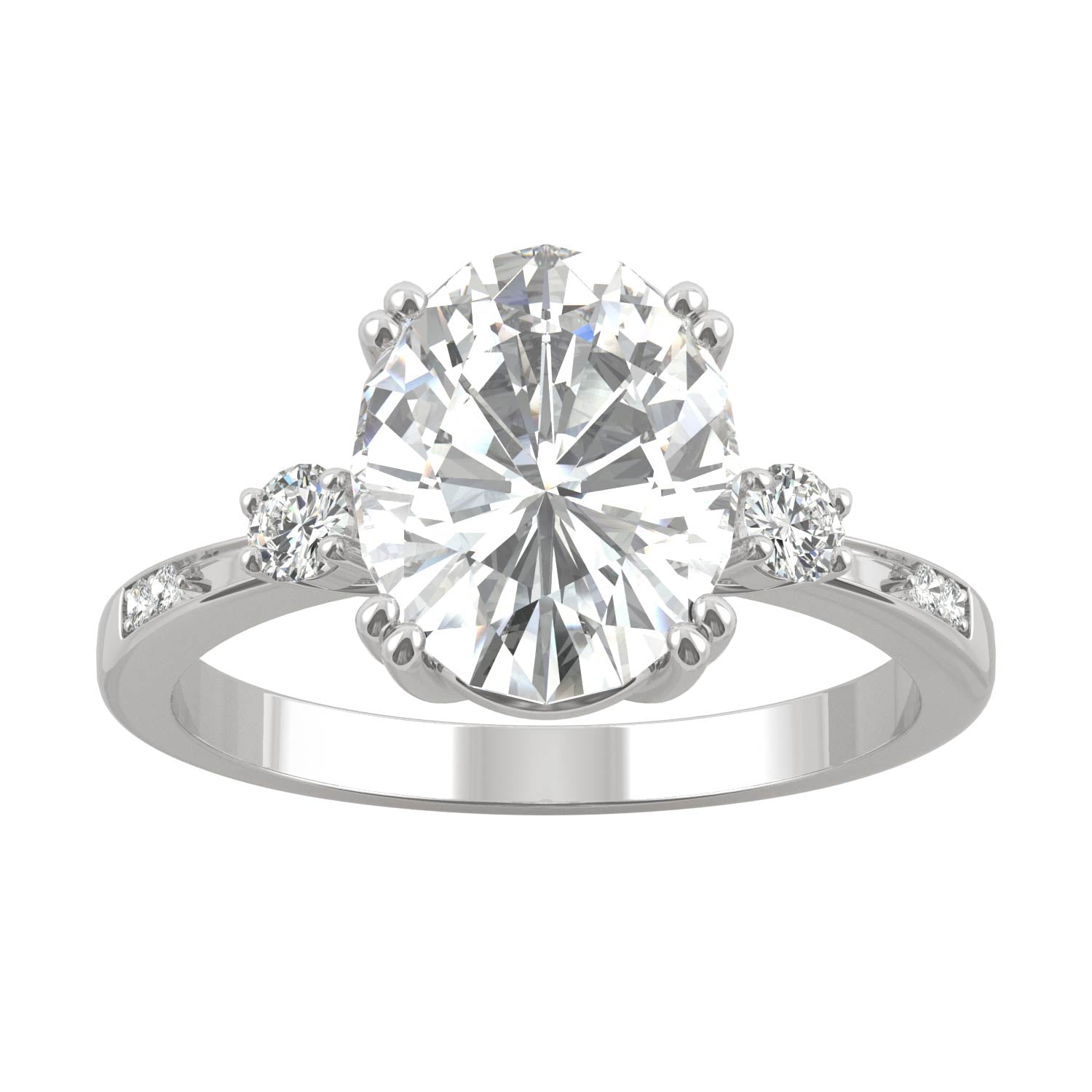 3.14 CTW DEW Oval Forever Bright™ Moissanite Ring