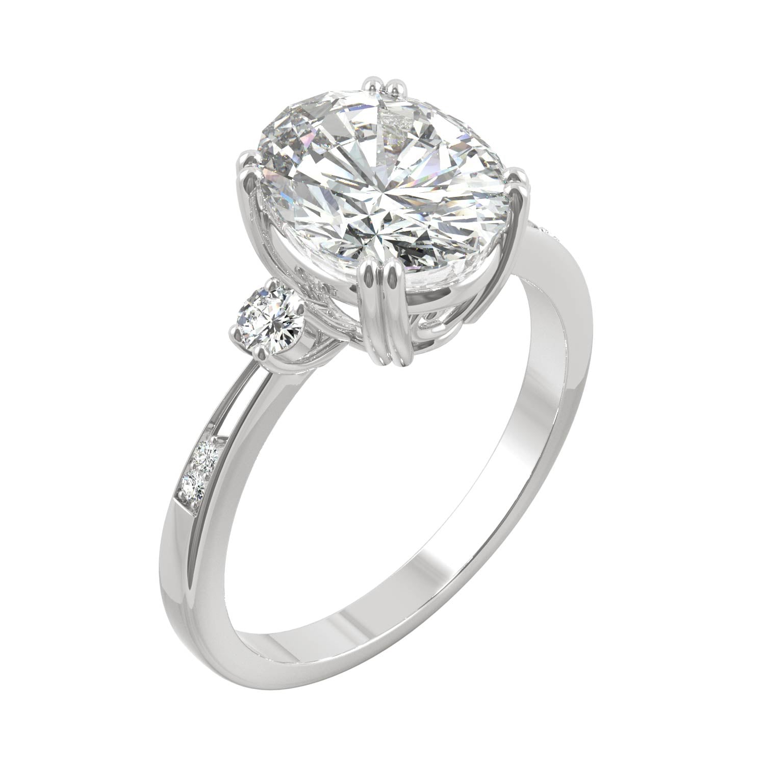 3.14 CTW DEW Oval Forever Bright™ Moissanite Ring