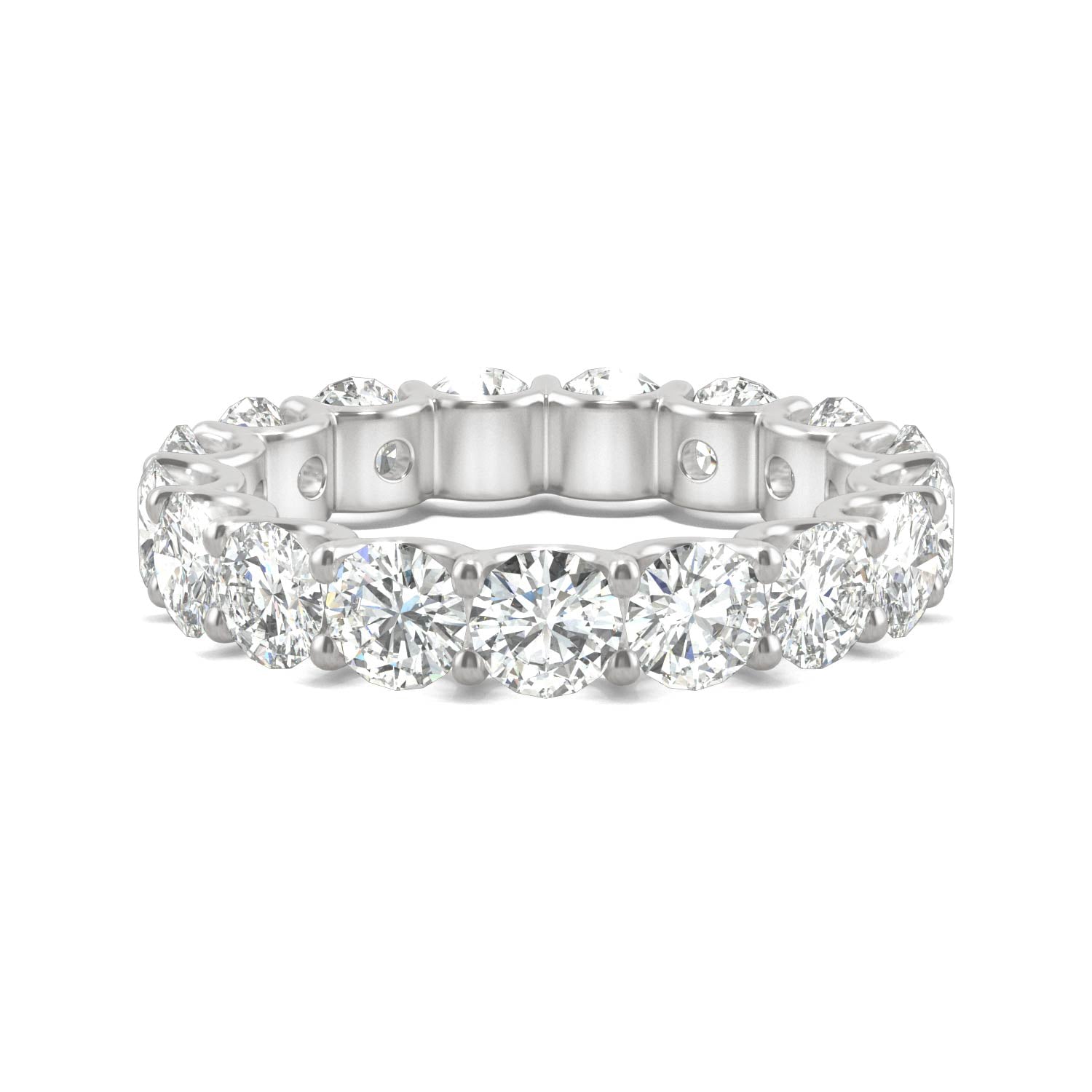 3.91 CTW DEW Round Forever Bright™ Moissanite Ring