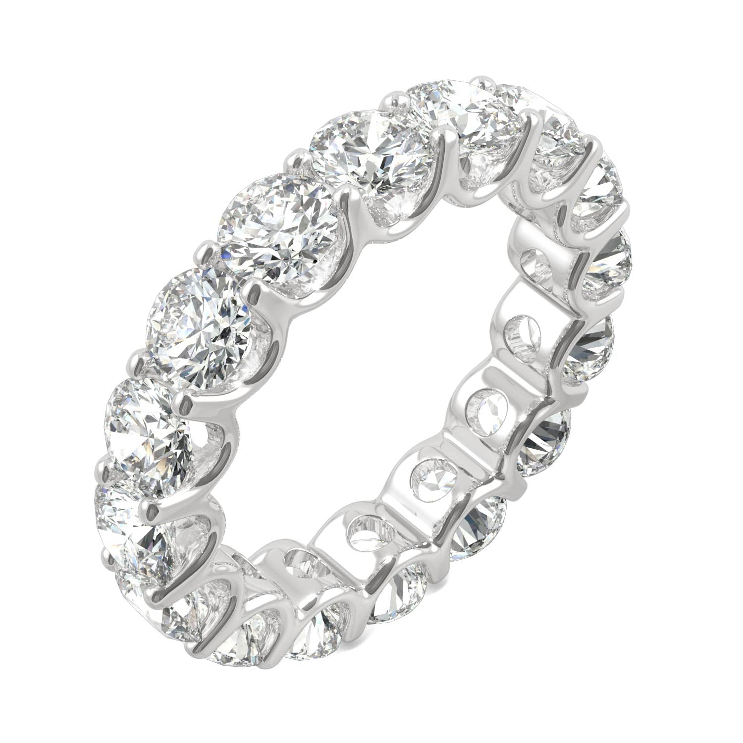 5.28 CTW DEW Round Forever One™ Moissanite Eternity Band Ring